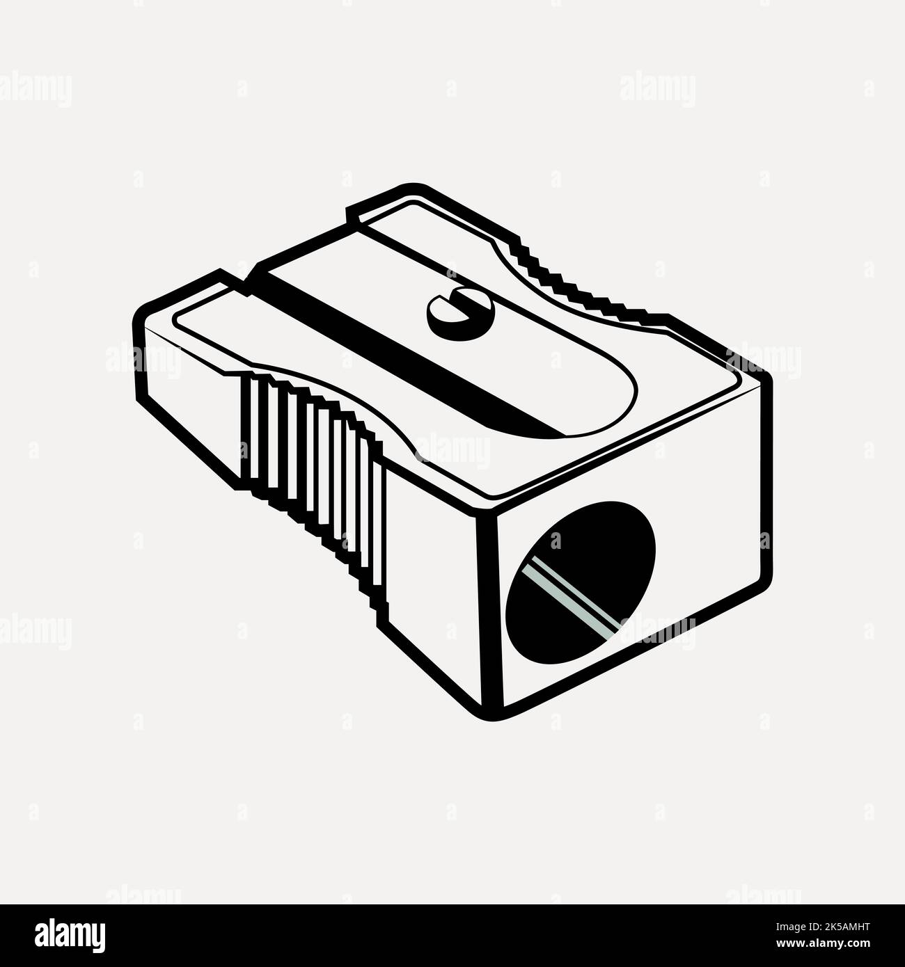 Sharpener drawing, black and white illustration vector Stock Vector ...