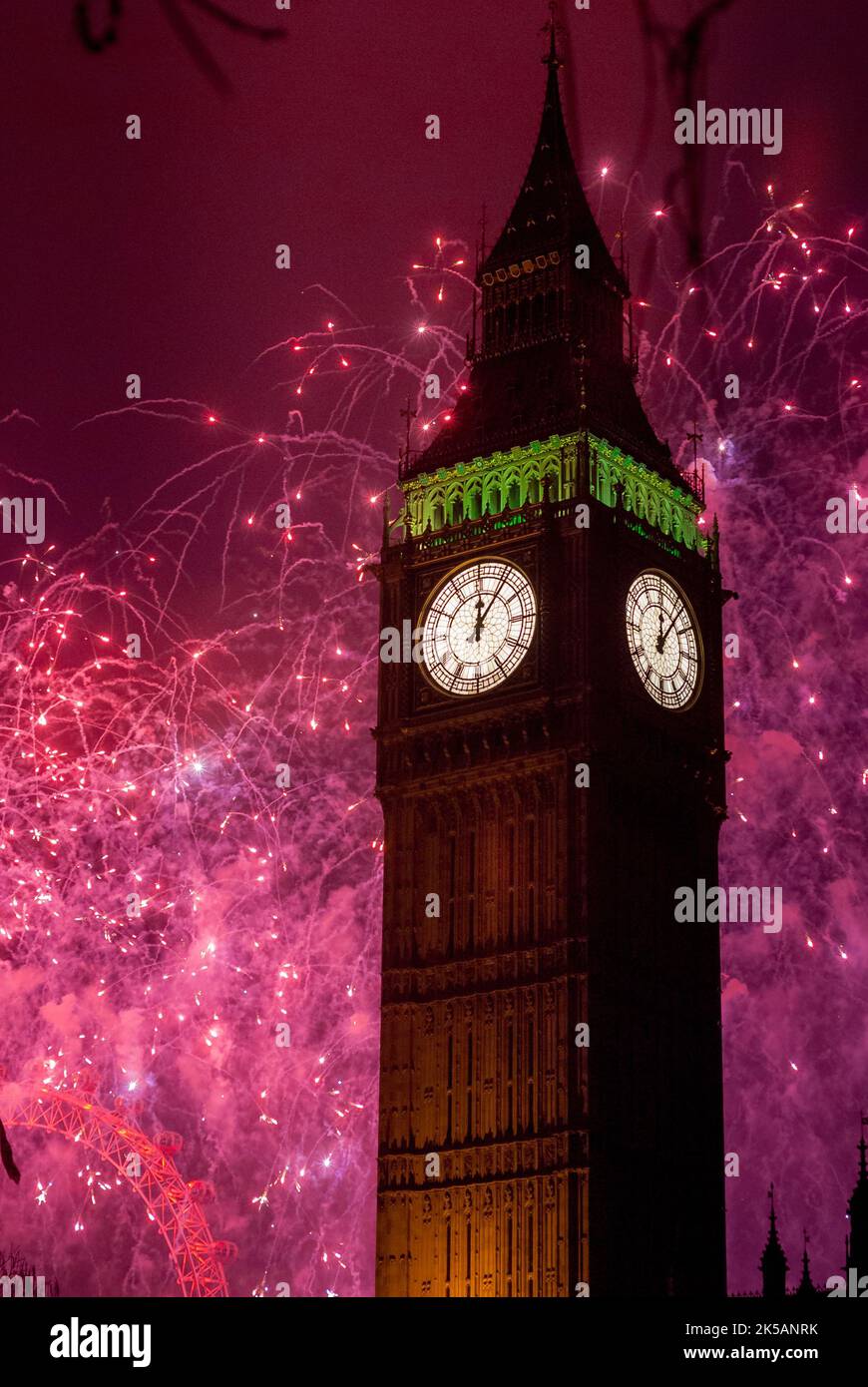 New Years Firework in London Stock Photo