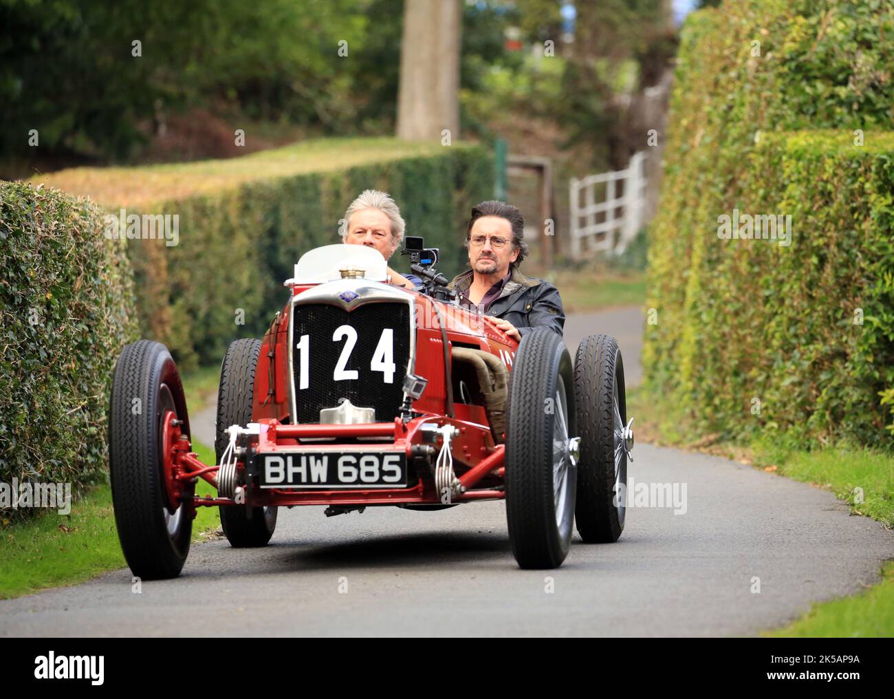 Richard Hammond In A Vintage Riley At Shelsley Walsh Speed Hillclimb