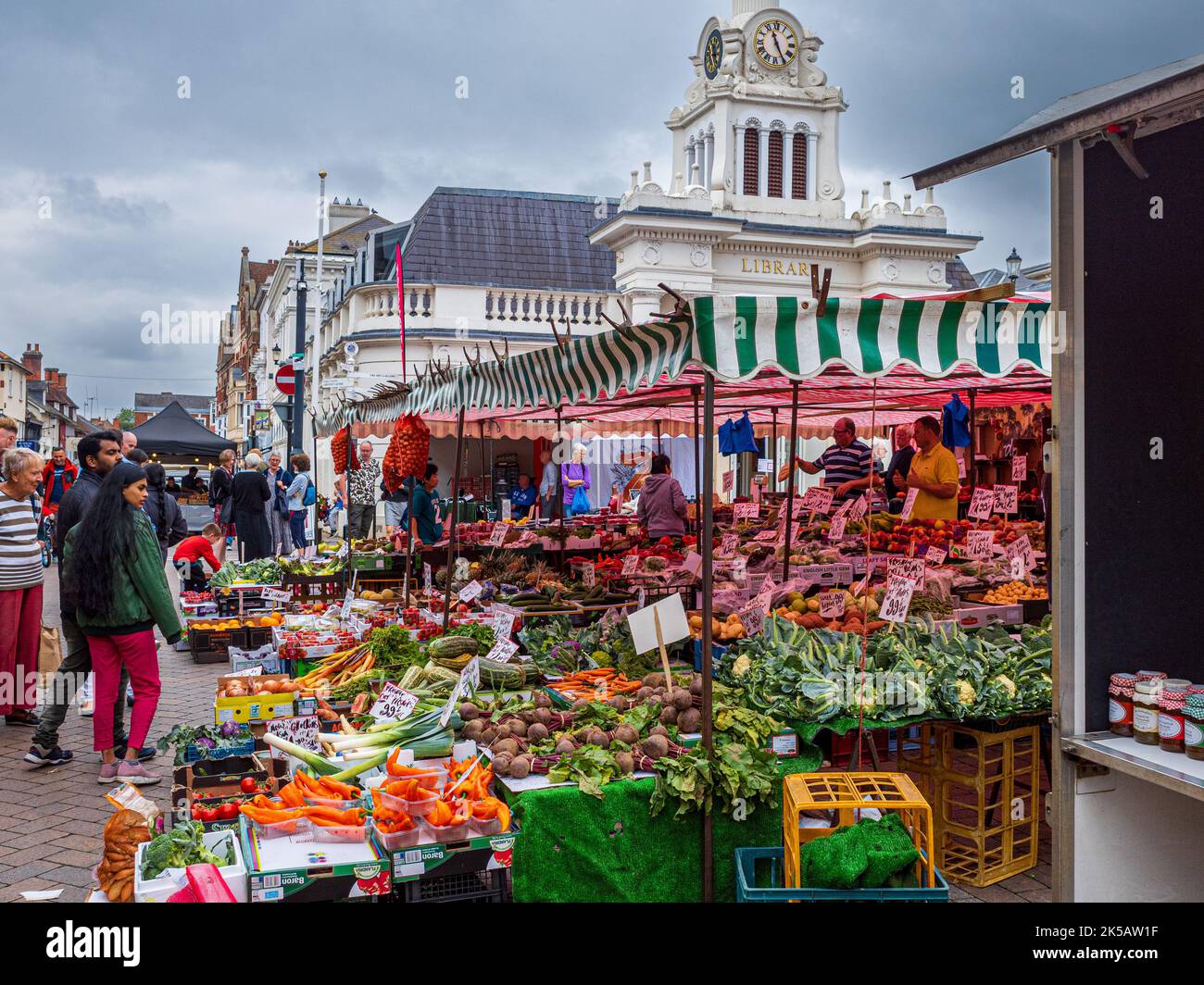 Saffron Walden Market Square in the small historic Essex town of