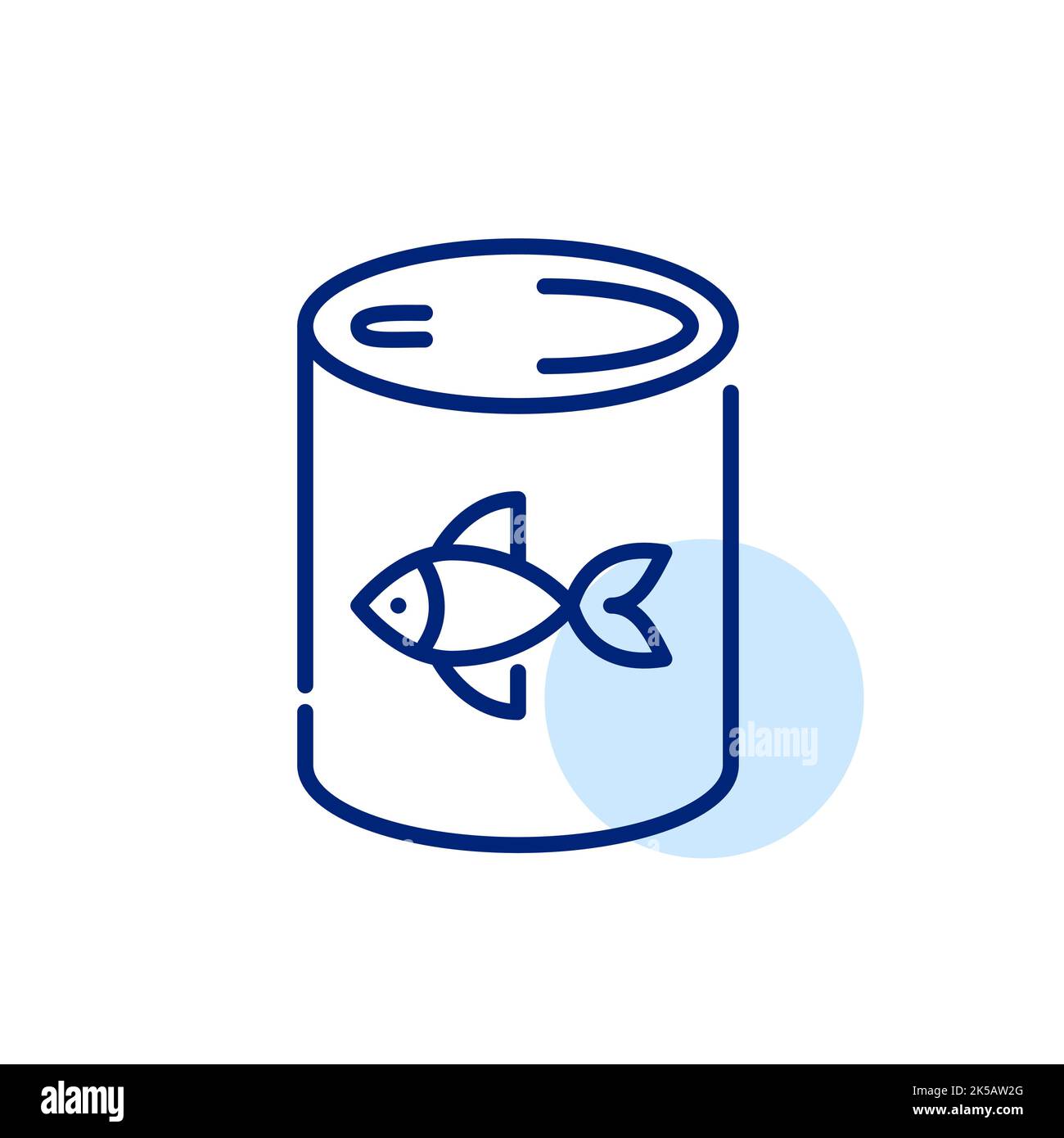 Canned fish icon. Pixel perfect, editable stroke Stock Vector