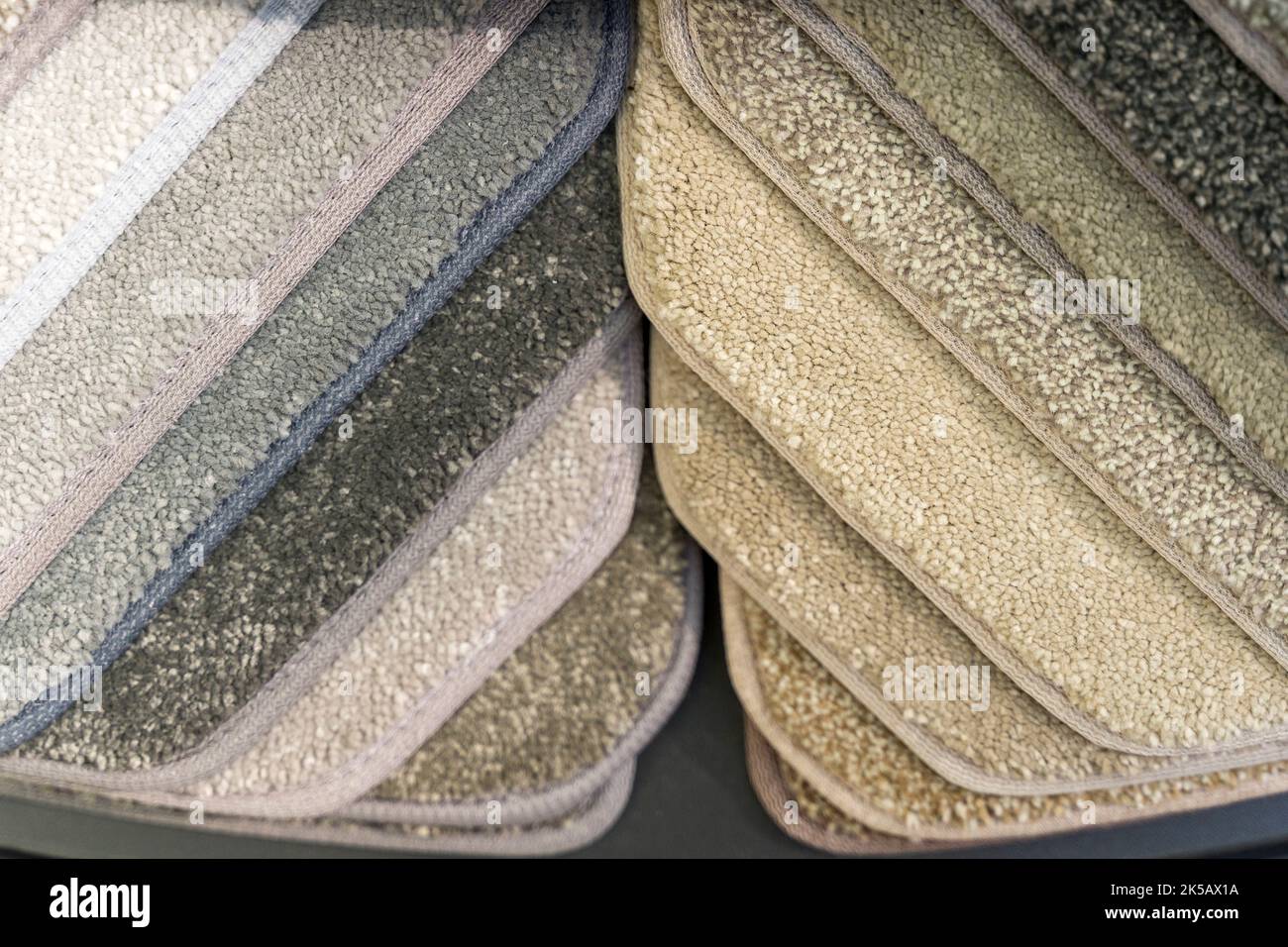 Carpet samples at a highend flooring showroom Stock Photo Alamy