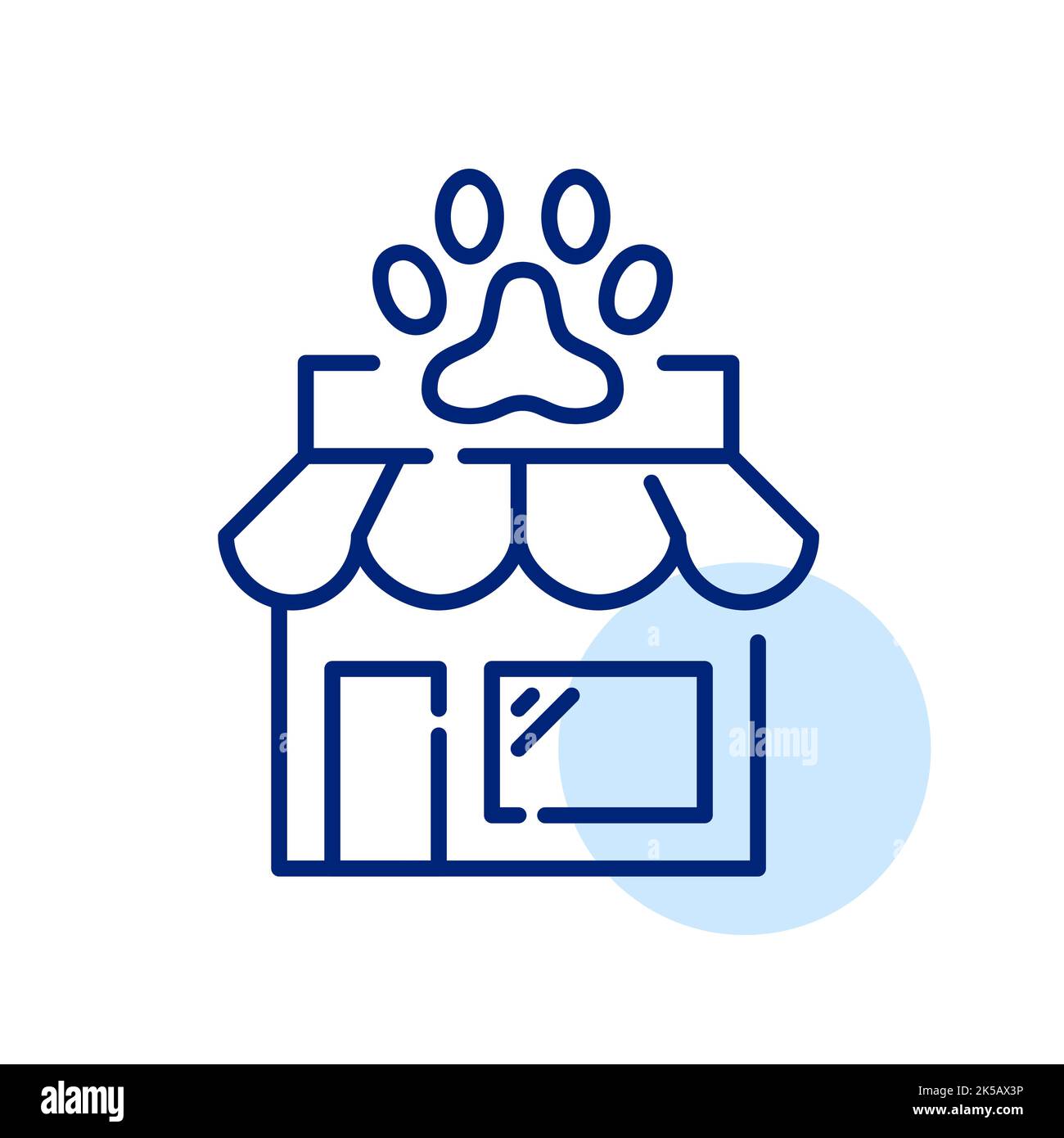 Pet shop. Pixel perfect, editable stroke line icon Stock Vector