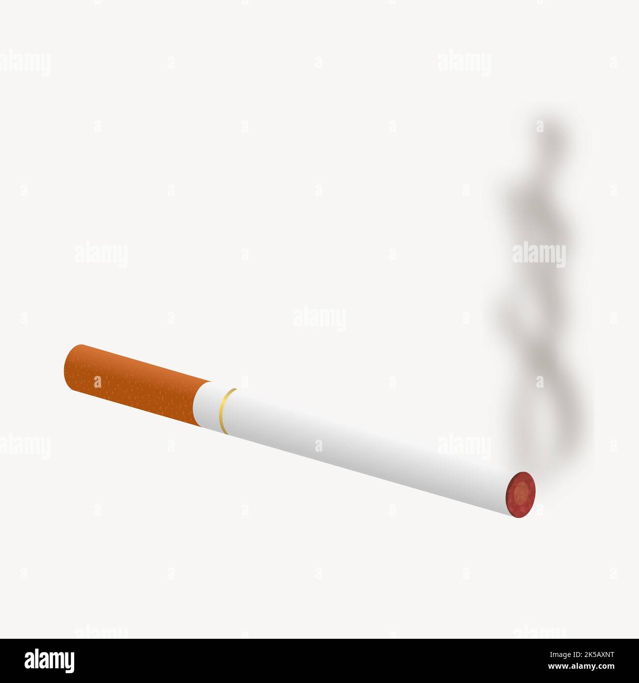 Cigarette collage element, smoking illustration vector Stock Vector