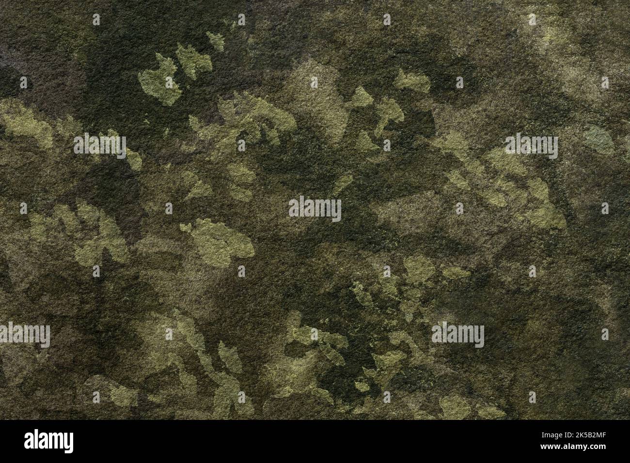 Abstract art background dark green and brown colors. Watercolor ...