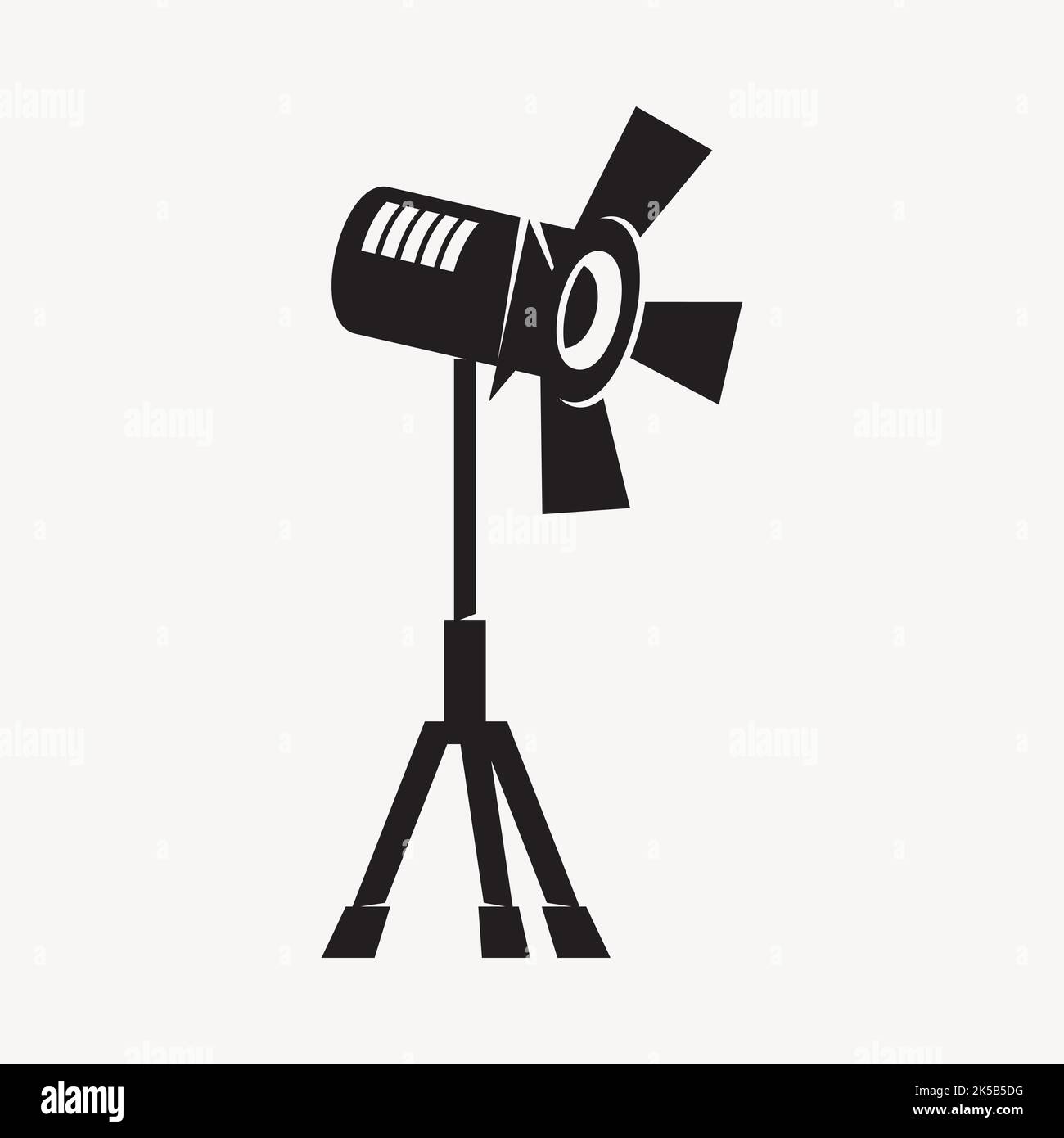 Studio light clipart, silhouette object illustration vector Stock