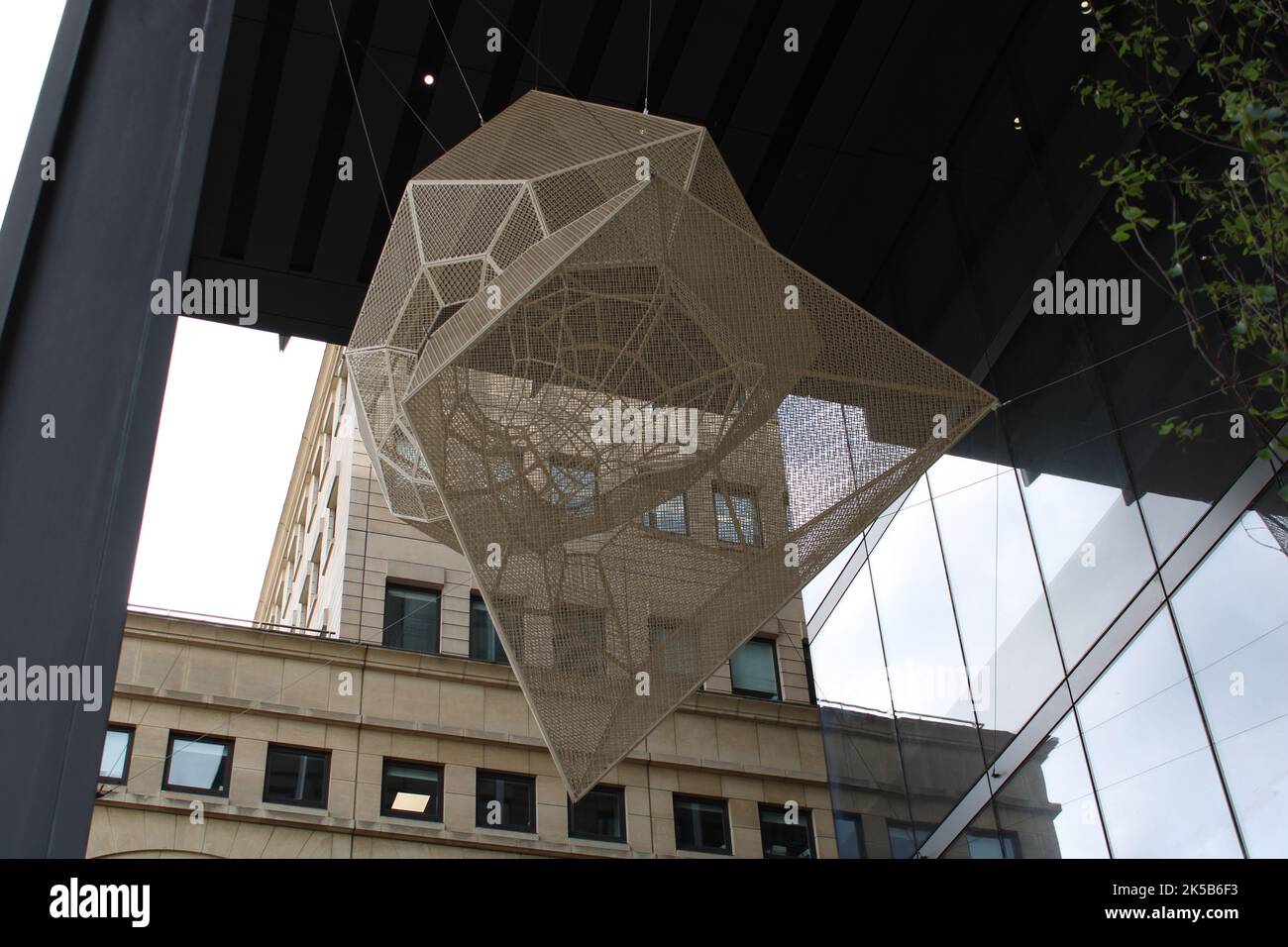 An artwork in 103 Colmore Row skyscraper in Birmingham, England. Stock Photo