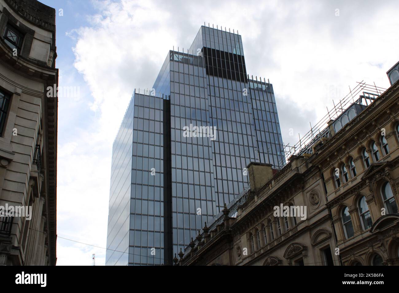 A beautiful view of 103 Colmore Row skyscraper in Birmingham, England. Stock Photo