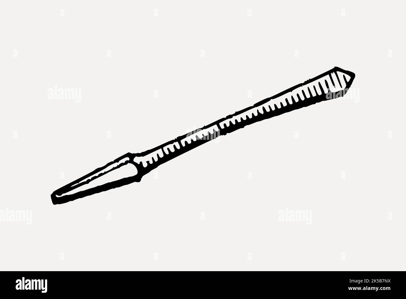 Drill bit clipart, vintage illustration vector Stock Vector Image & Art