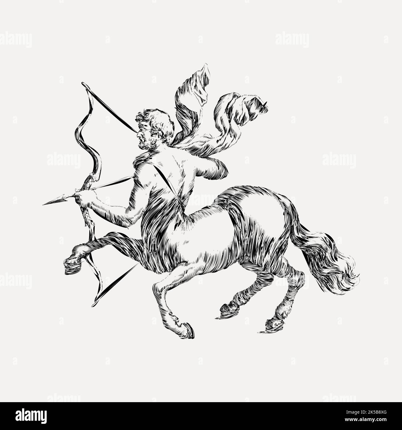 Centaur clipart, vintage illustration vector Stock Vector Image & Art
