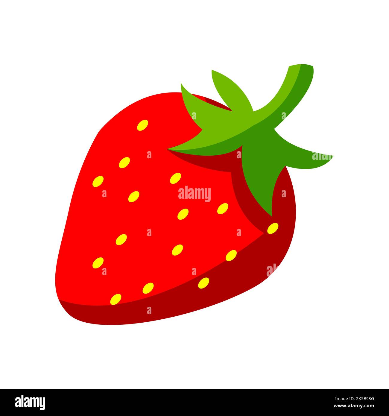 cute clipart of strawberry of  on cartoon version,vector illustration Stock Vector