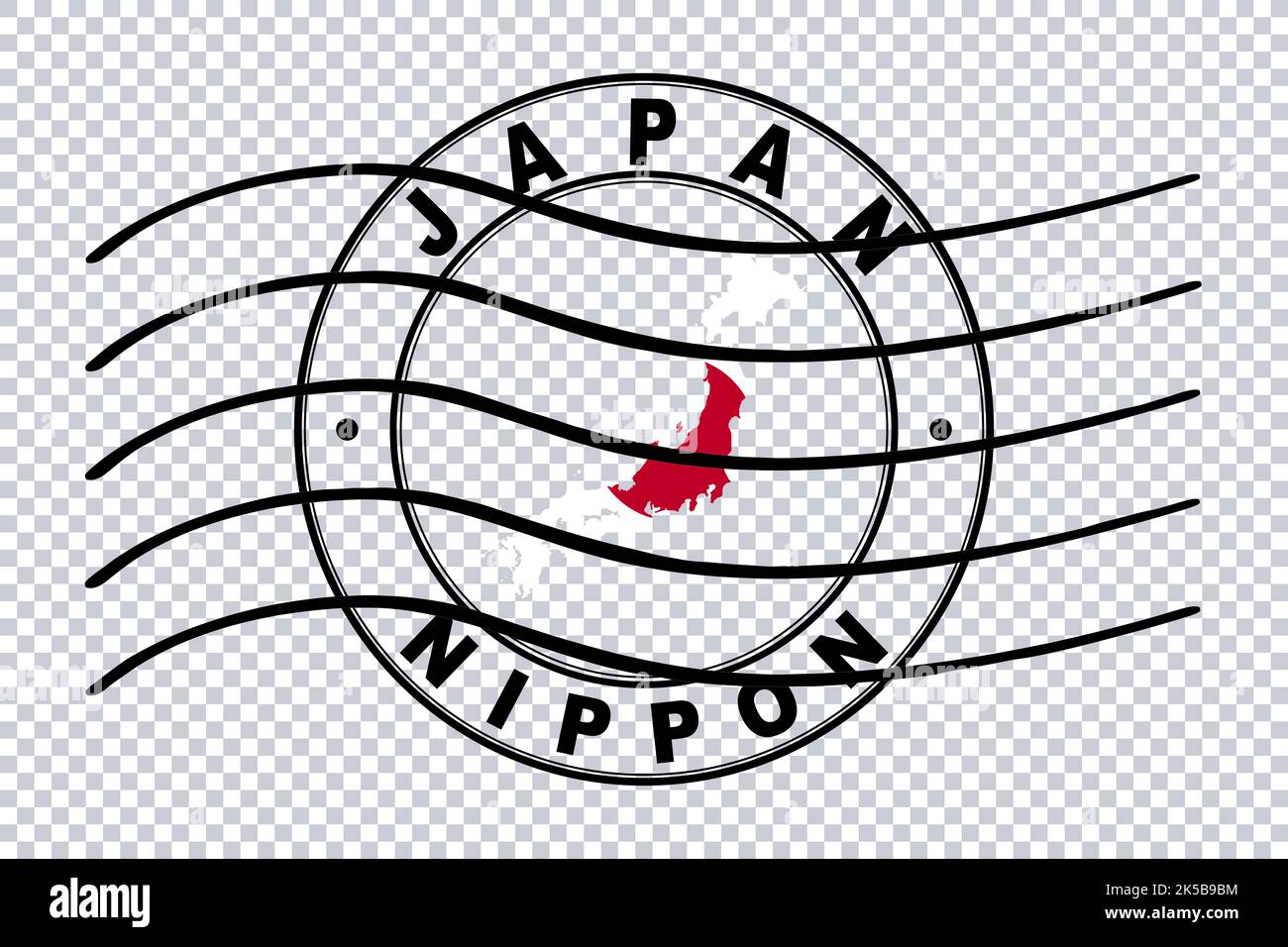 Map of Japan, Postal Passport Stamp, Travel Stamp, Clipping path Stock ...