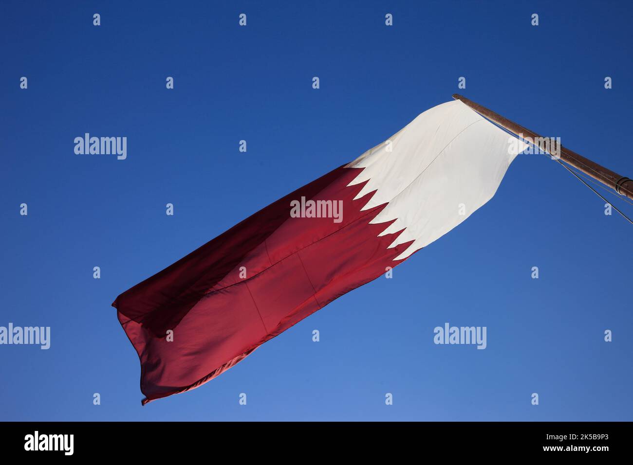 Fahne von Qatar, Katar Stock Photo