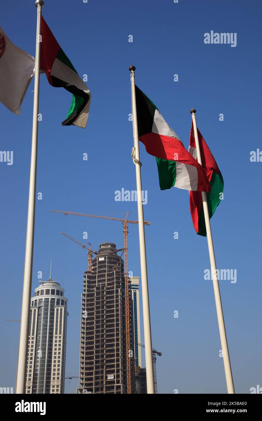 Baustelle fuer neue Hochhäuser, Doha, Qatar, Katar Stock Photo
