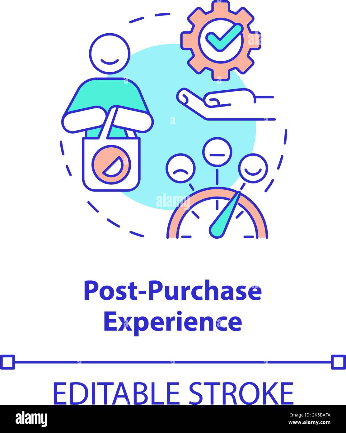 Post purchase experience concept icon stock vector image art alamy