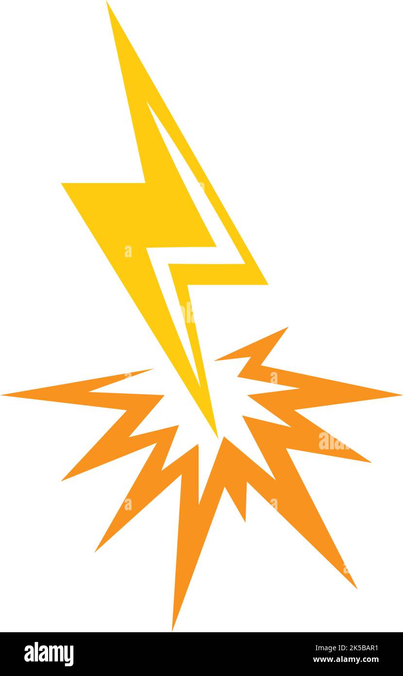 Lightning logo icon design illustration template Stock Vector