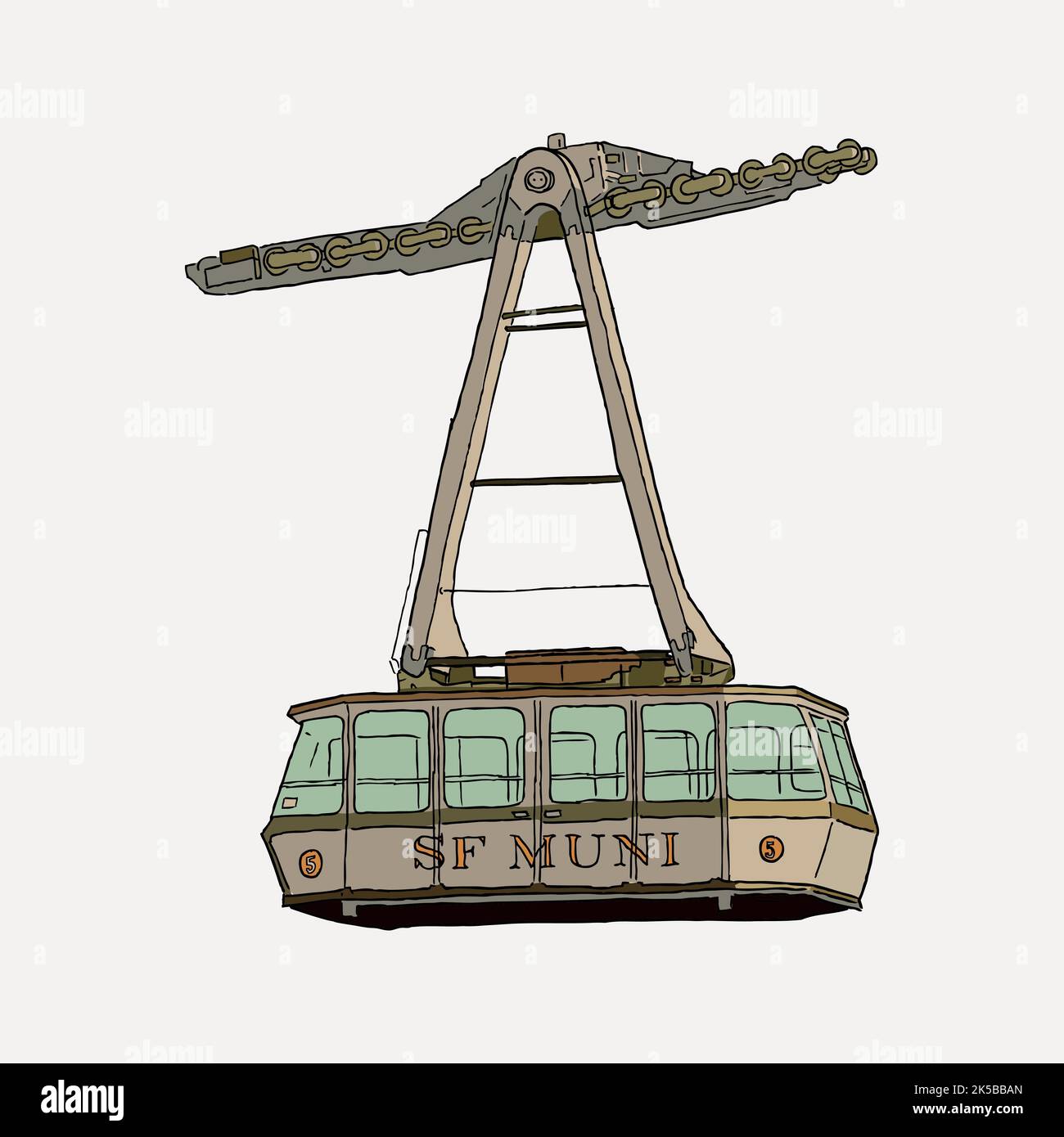 Cable car clipart, transportation illustration vector Stock Vector Image & Art Alamy
