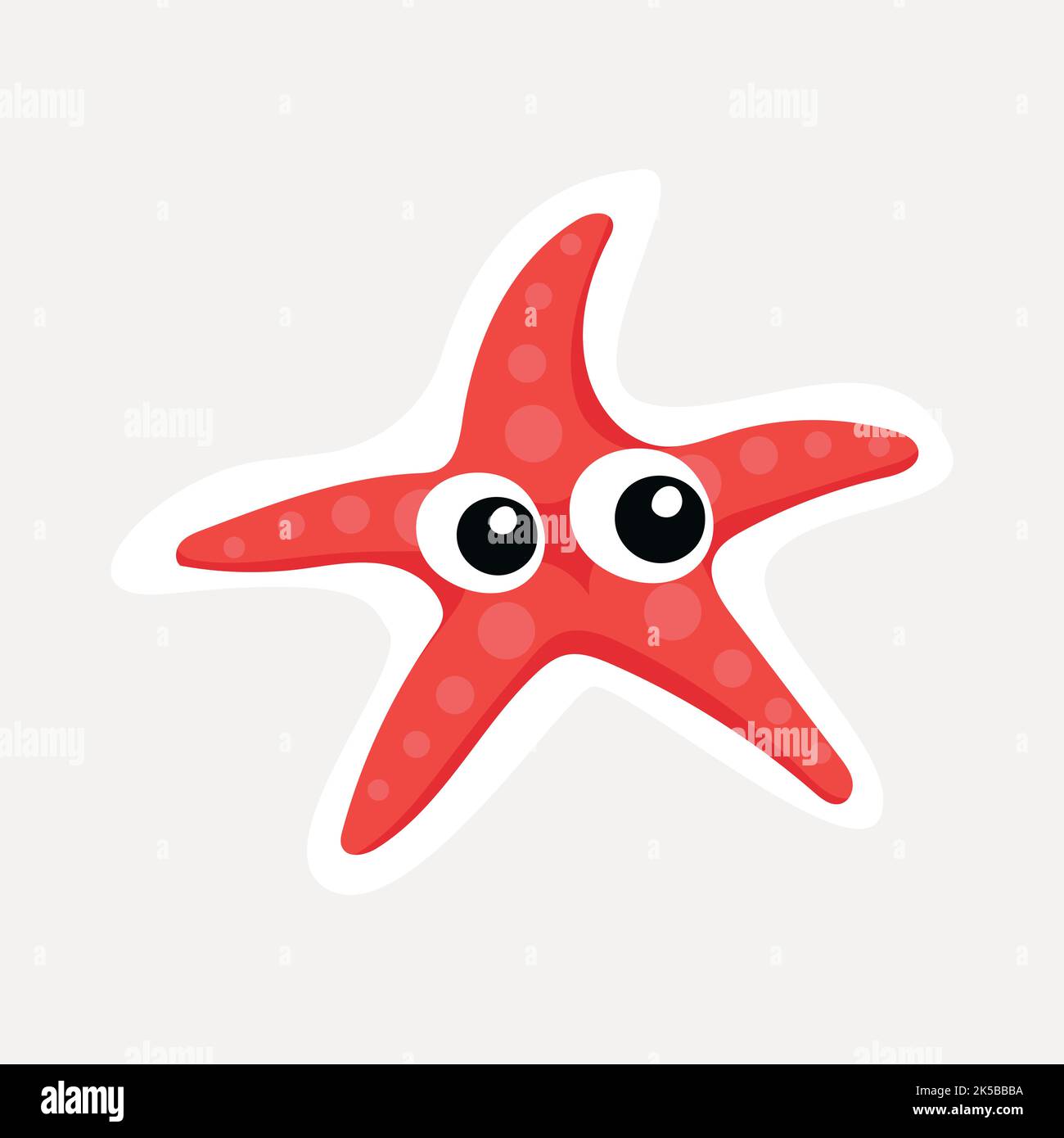 Red starfish clipart, animal illustration vector Stock Vector Image ...