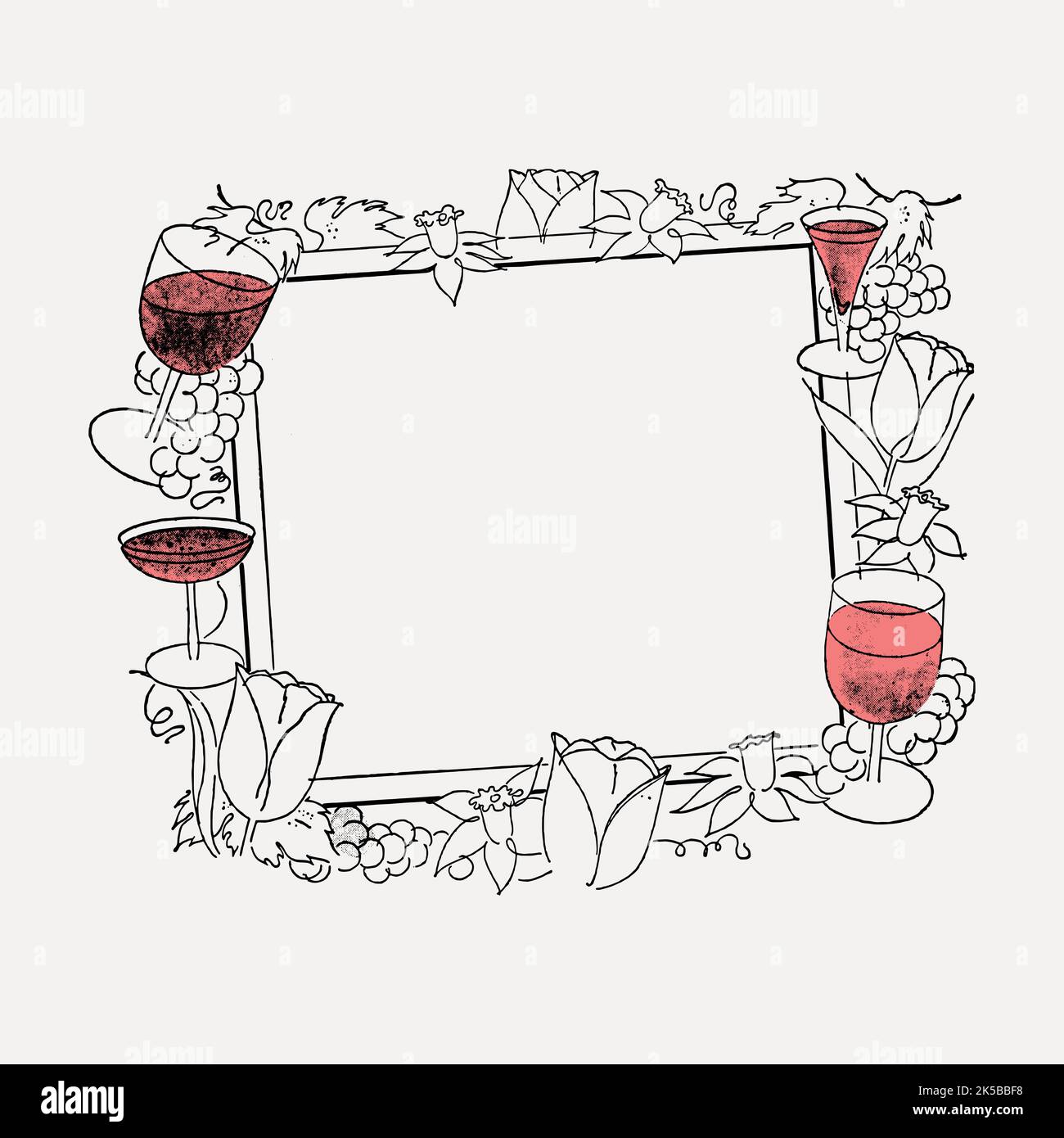 Floral frame clipart illustration vector Stock Vector Image & Art - Alamy