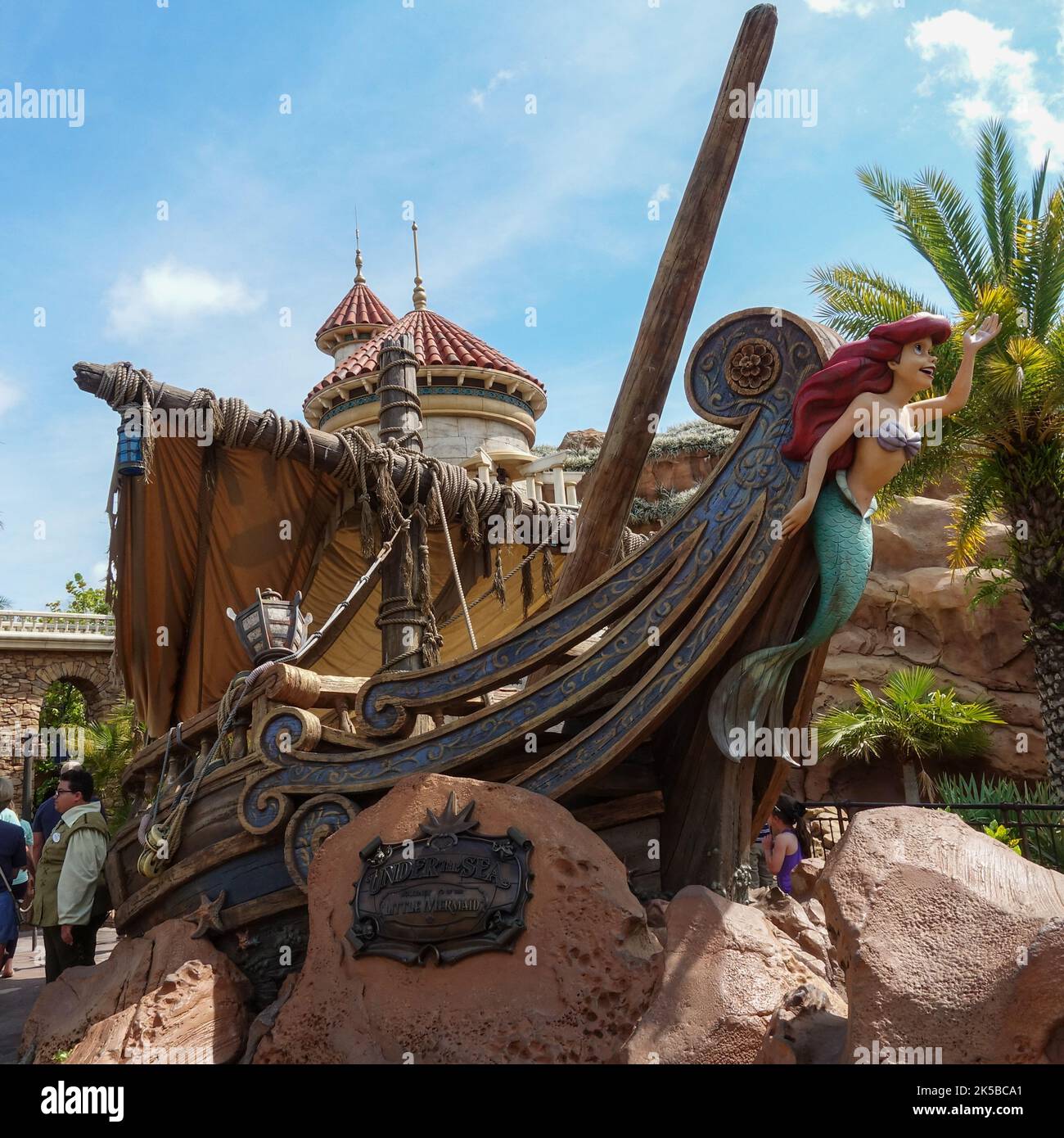 Orlando, FL USA - May 11, 2019: Ariel Grotto Little Mermaid ride at Walt Disney World Magic Kingdom in Orlando, Florida. Stock Photo