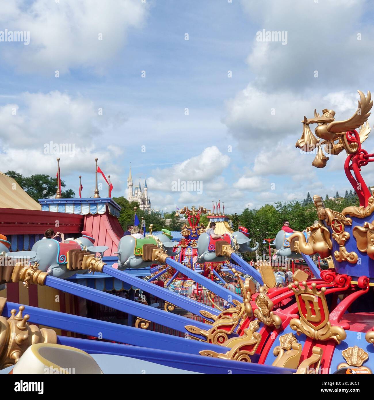 Orlando, FL USA May 11, 2019 Dumbo the flying elephant ride at Magic
