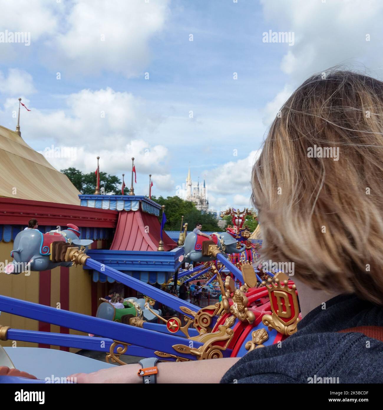 Orlando, FL USA May 11, 2019 Dumbo the flying elephant ride at Magic