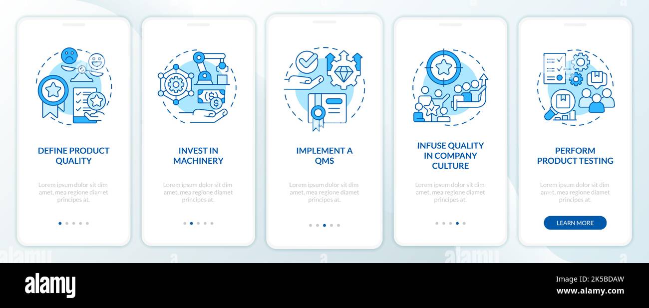 Improving product quality blue Stock Vector Images - Alamy