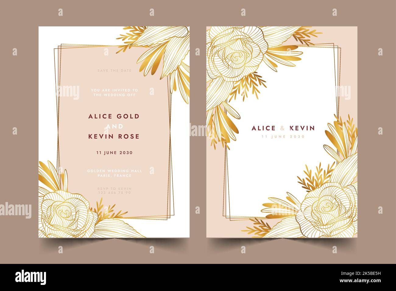 wedding invitation template vector design illustration Stock Vector ...