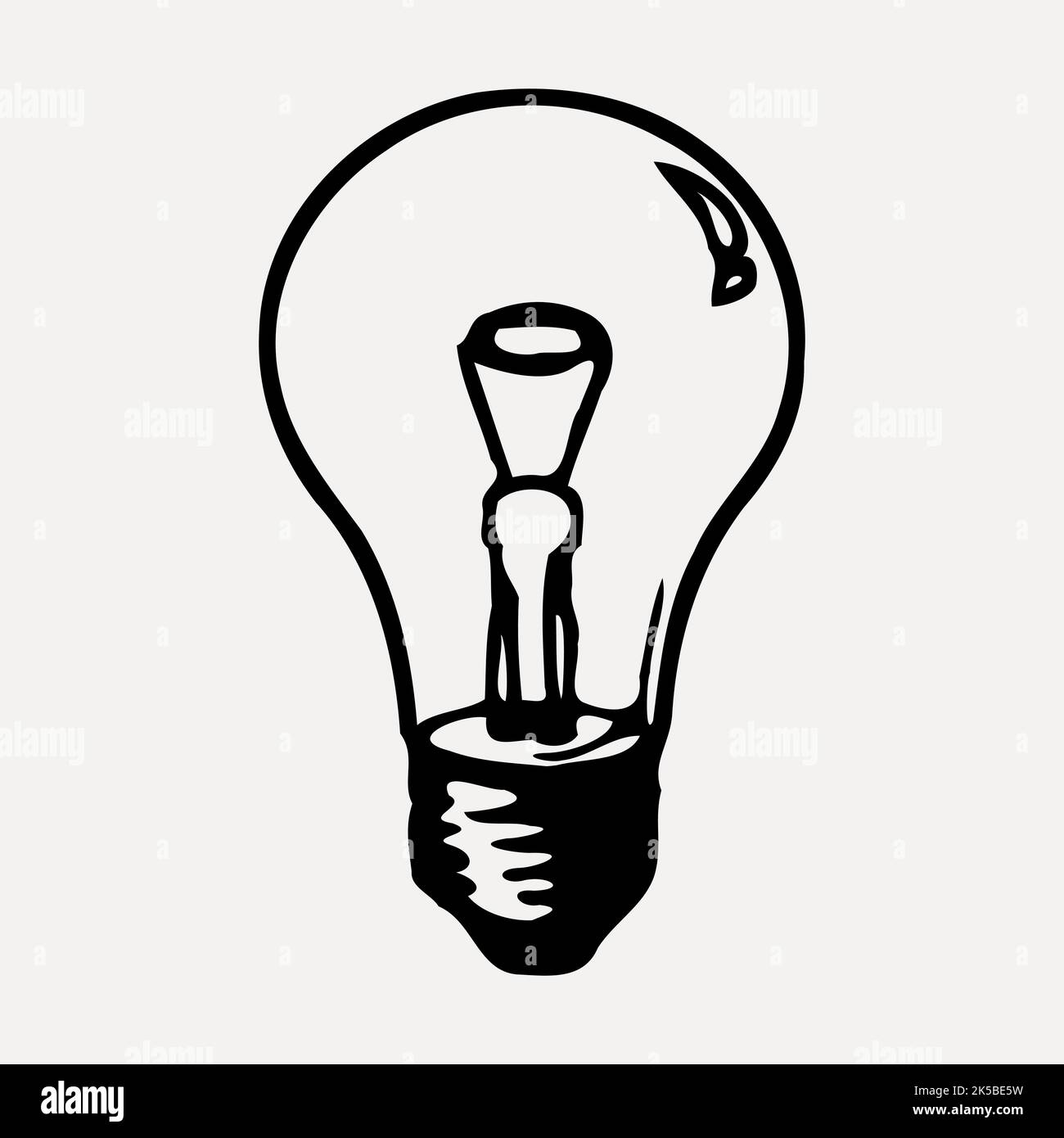 Light bulb drawing, vintage illustration vector Stock Vector Image ...