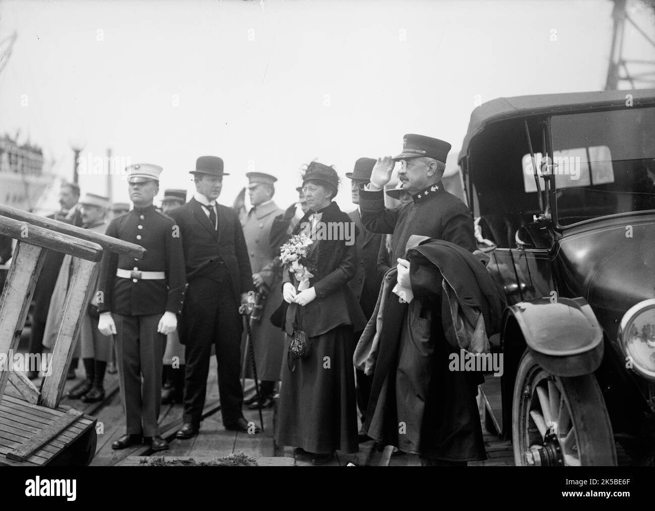 Allied Commission To U.S. Boarding Mayflower For Trip To Mount Vernon