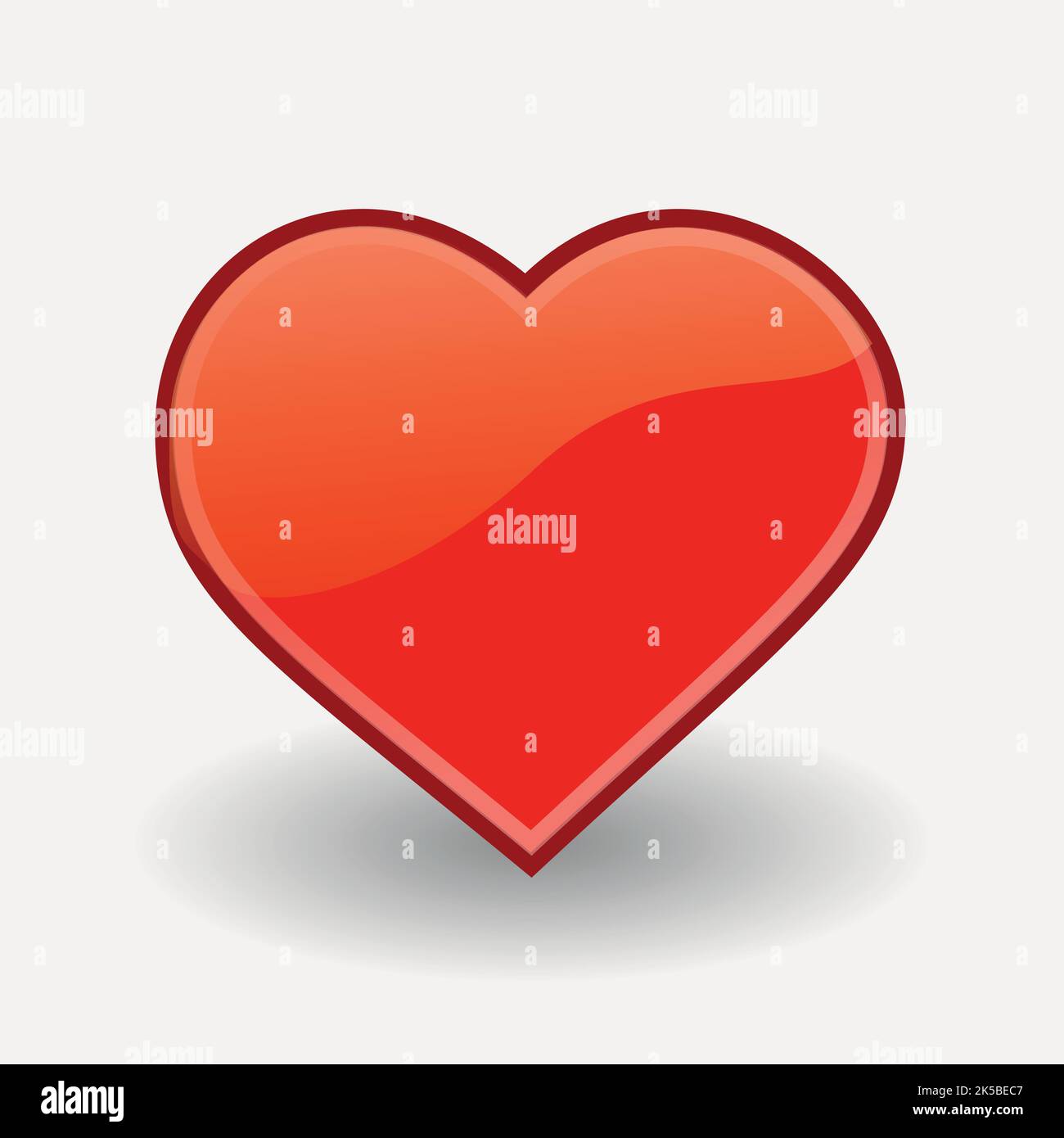 Red heart clipart illustration vector Stock Vector Image & Art - Alamy