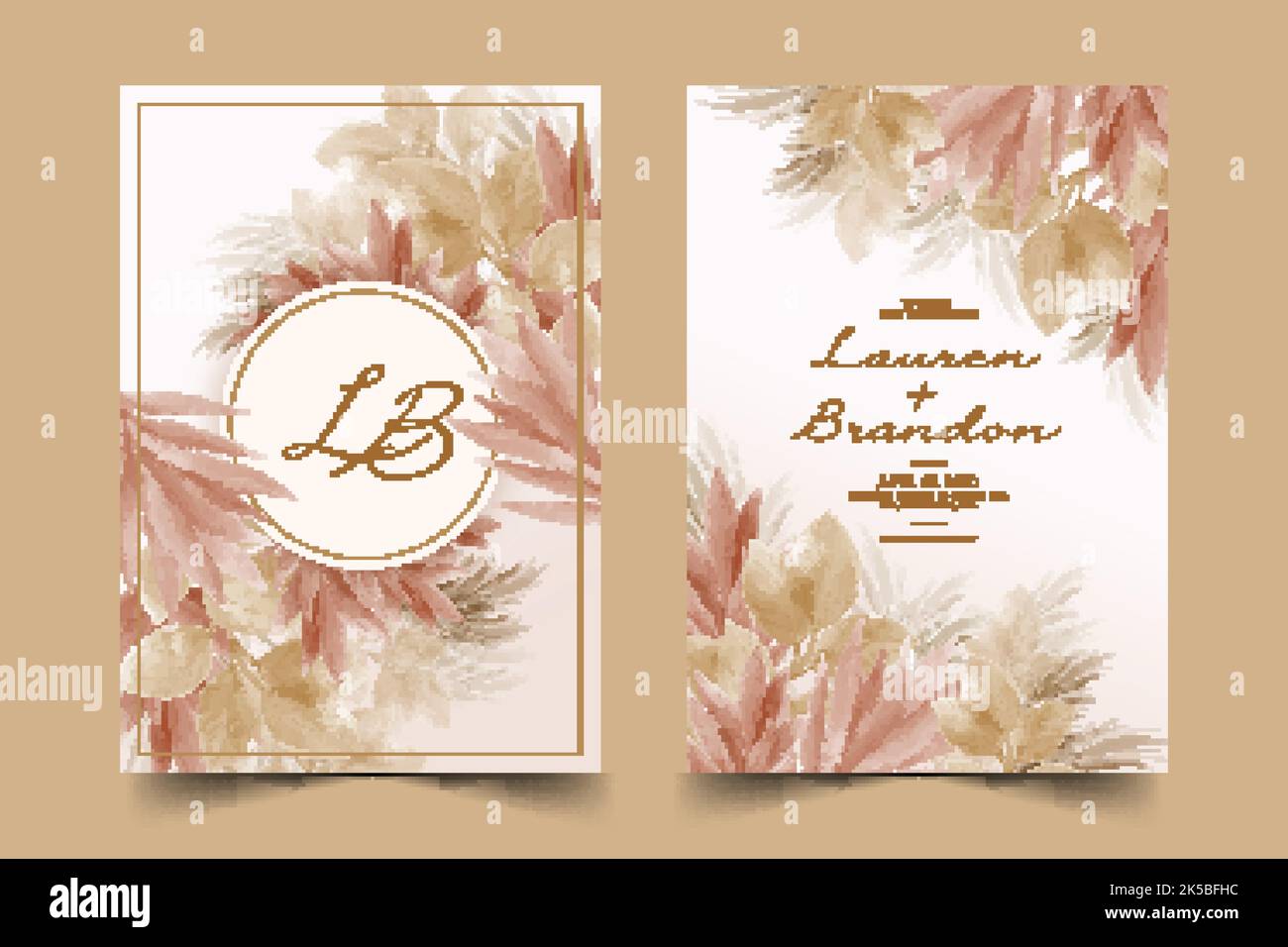 wedding invitation template vector design illustration Stock Vector ...