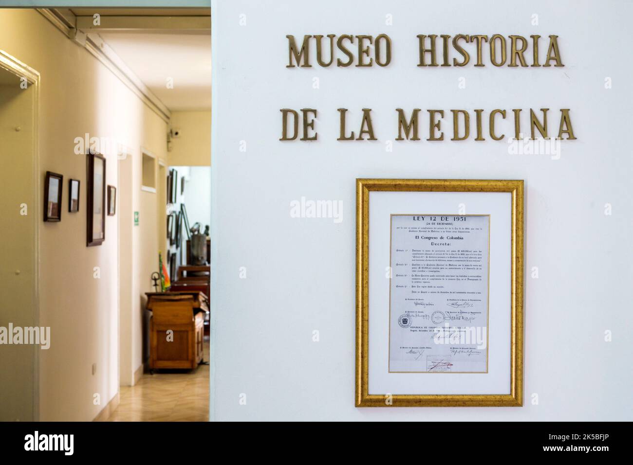 Bogota Colombia,Chapinero Norte Avenida Carrera 7,Academia Nacional de Medicina,Museo Historia de la Medicina,National Medical Academy History of Medi Stock Photo