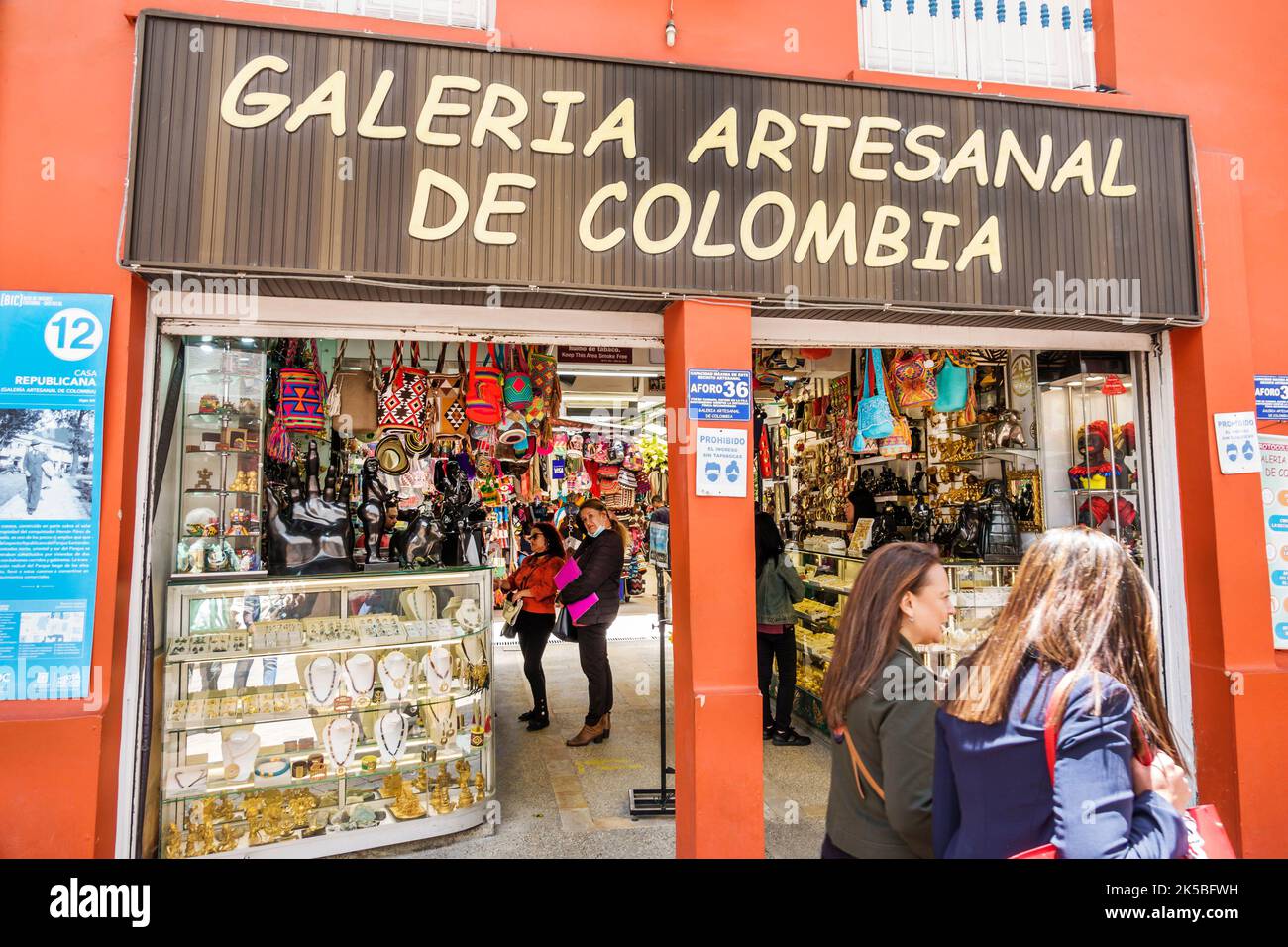 Bogota Colombia,Santa Fe Galeria Artesanal de Colombia,store stores business businesses shop shops market markets marketplace selling buying shopping, Stock Photo