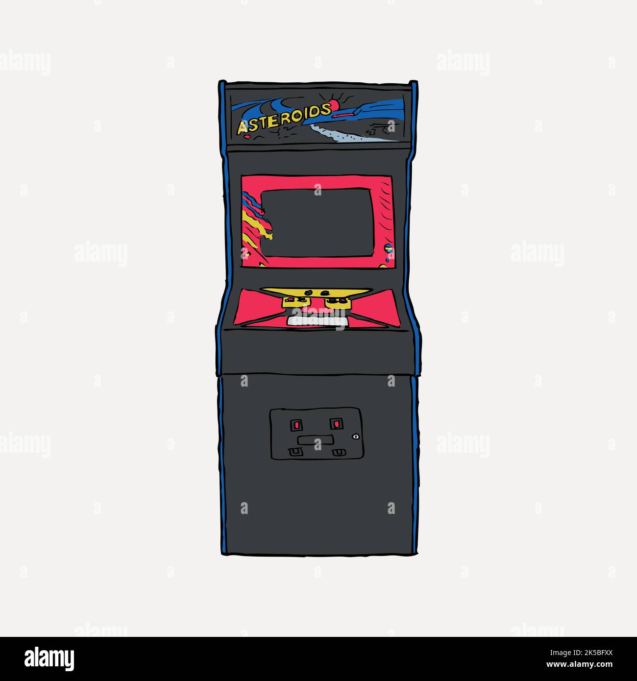 Arcade machine clipart, entertainment illustration vector Stock Vector