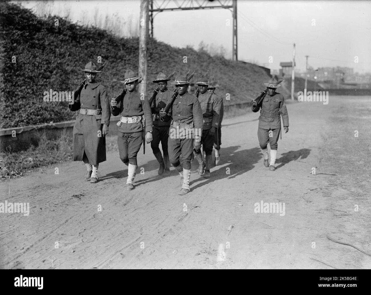 Army, U.S. Colored Soldiers, 1917. (African American soldiers). Stock Photo