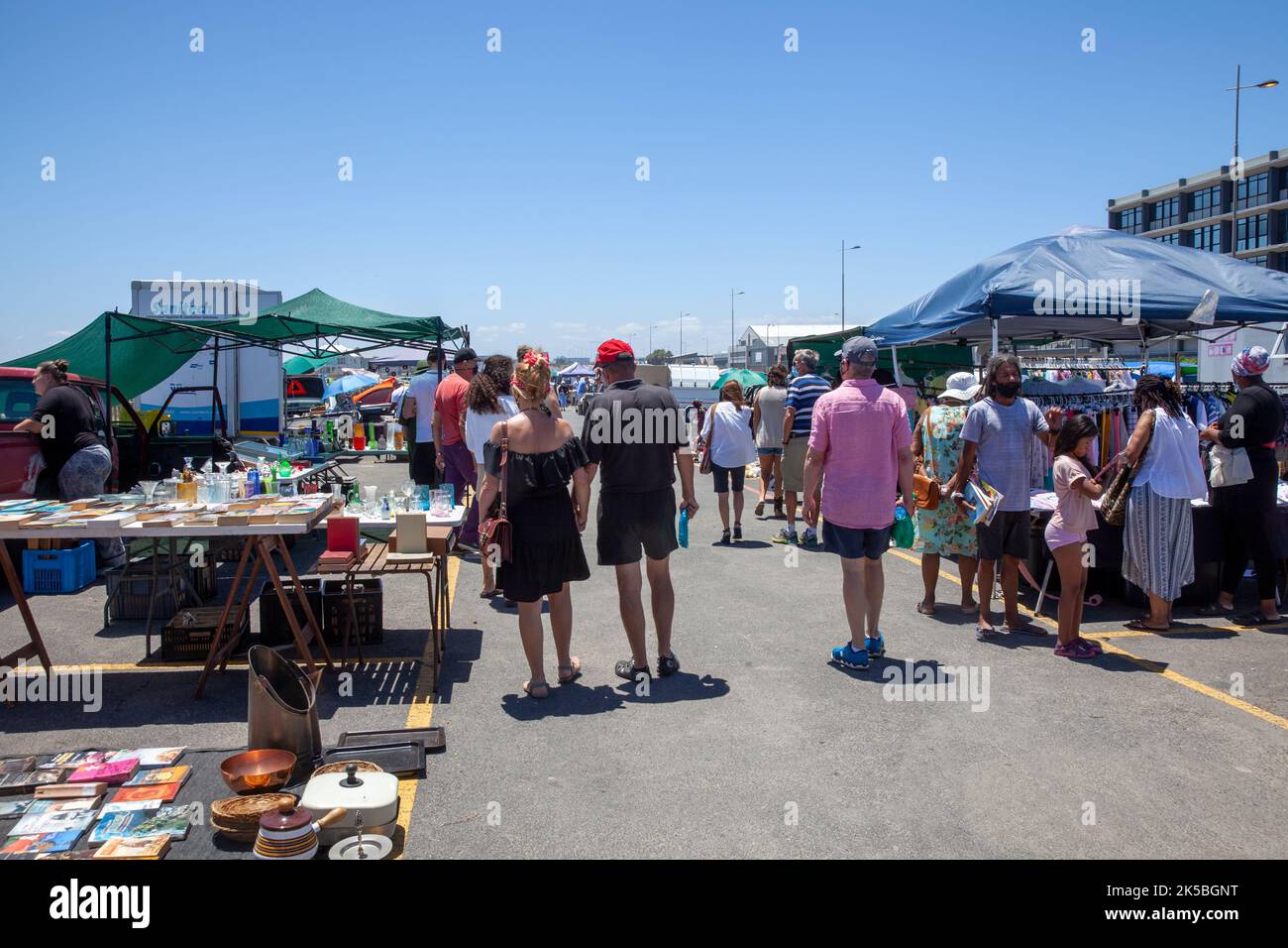 Milnerton Outdoor Flea Market in Cape Town, South Africa Stock Photo