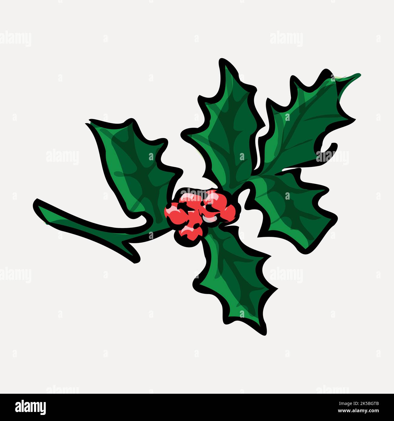 Holly berry clipart, illustration vector Stock Vector Image & Art - Alamy