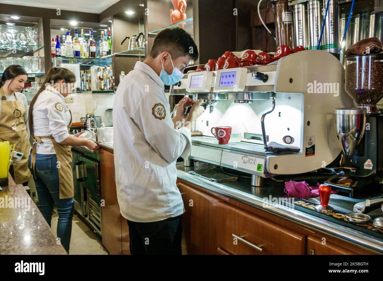 Bogota Colombia,Veracruz Calle 16 Arte y Pasion coffeehouse Barista