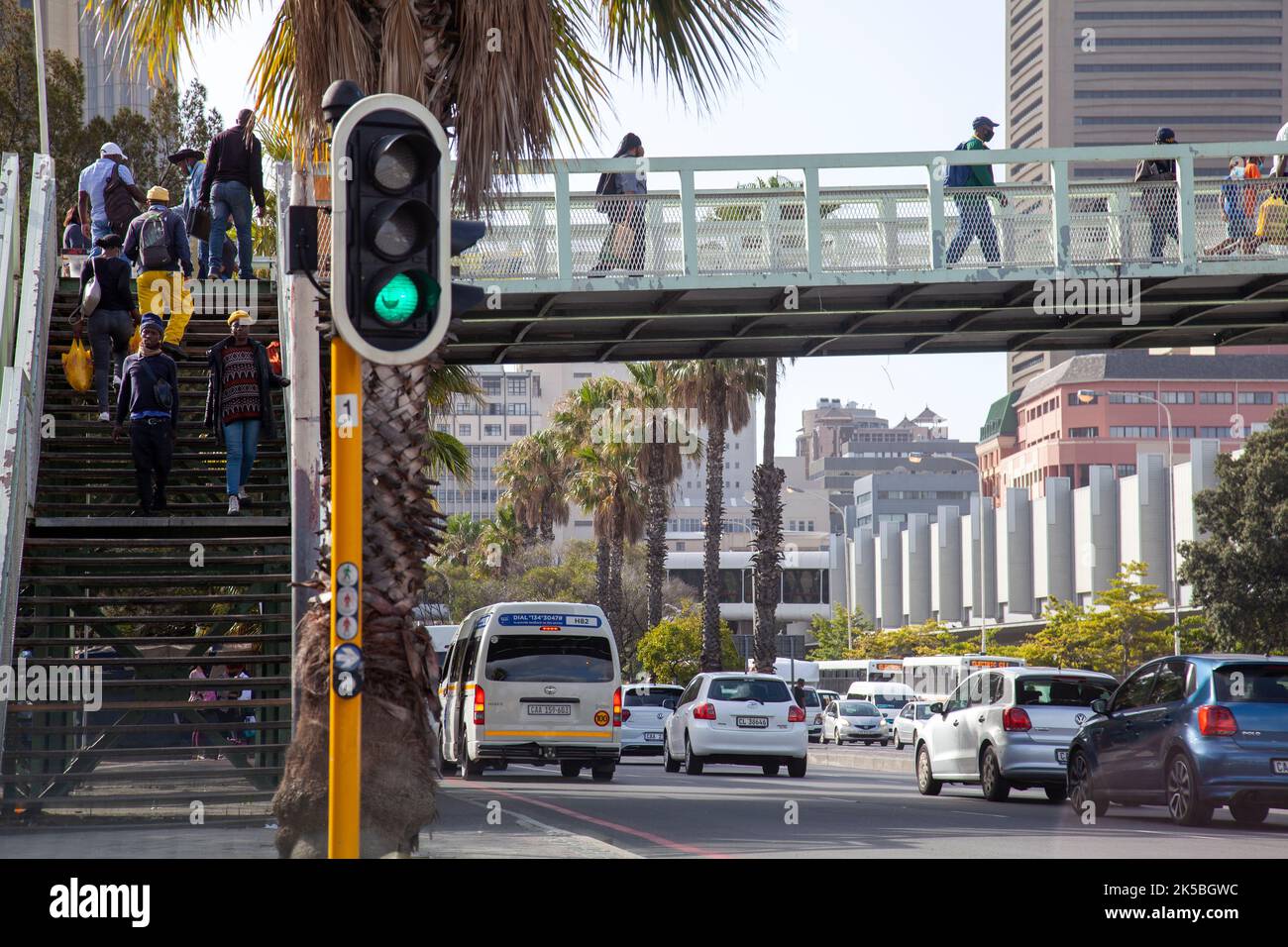 Strand Street in Heart of Cape Town - South Africa Stock Photo