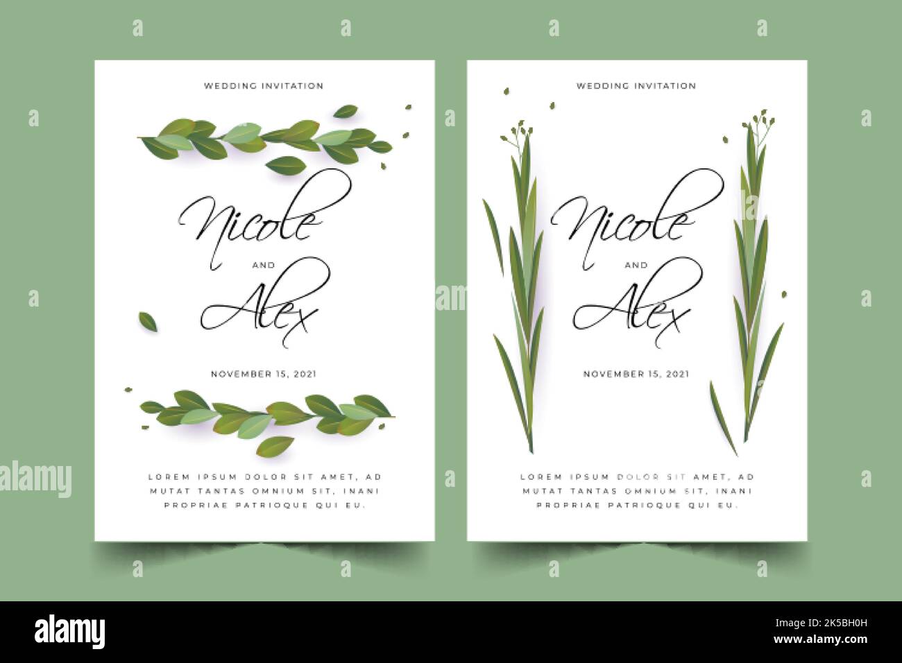 wedding invitation template vector design illustration Stock Vector ...