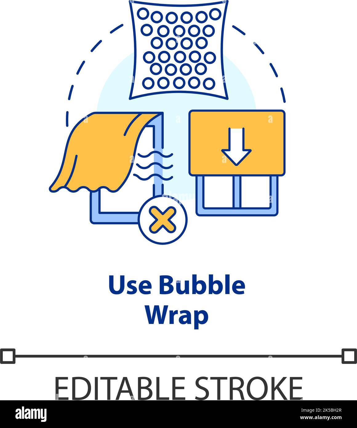 Use bubble wrap concept icon Stock Vector Image & Art Alamy