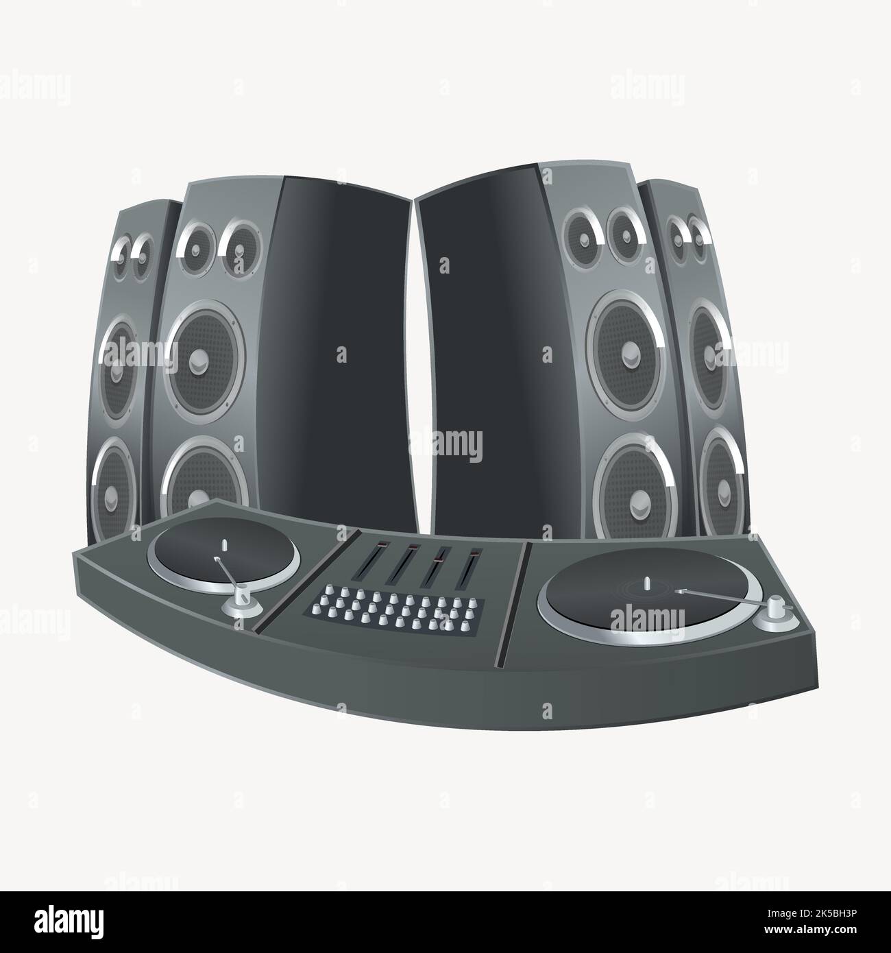 DJ turntables clipart, illustration vector Stock Vector Image & Art - Alamy