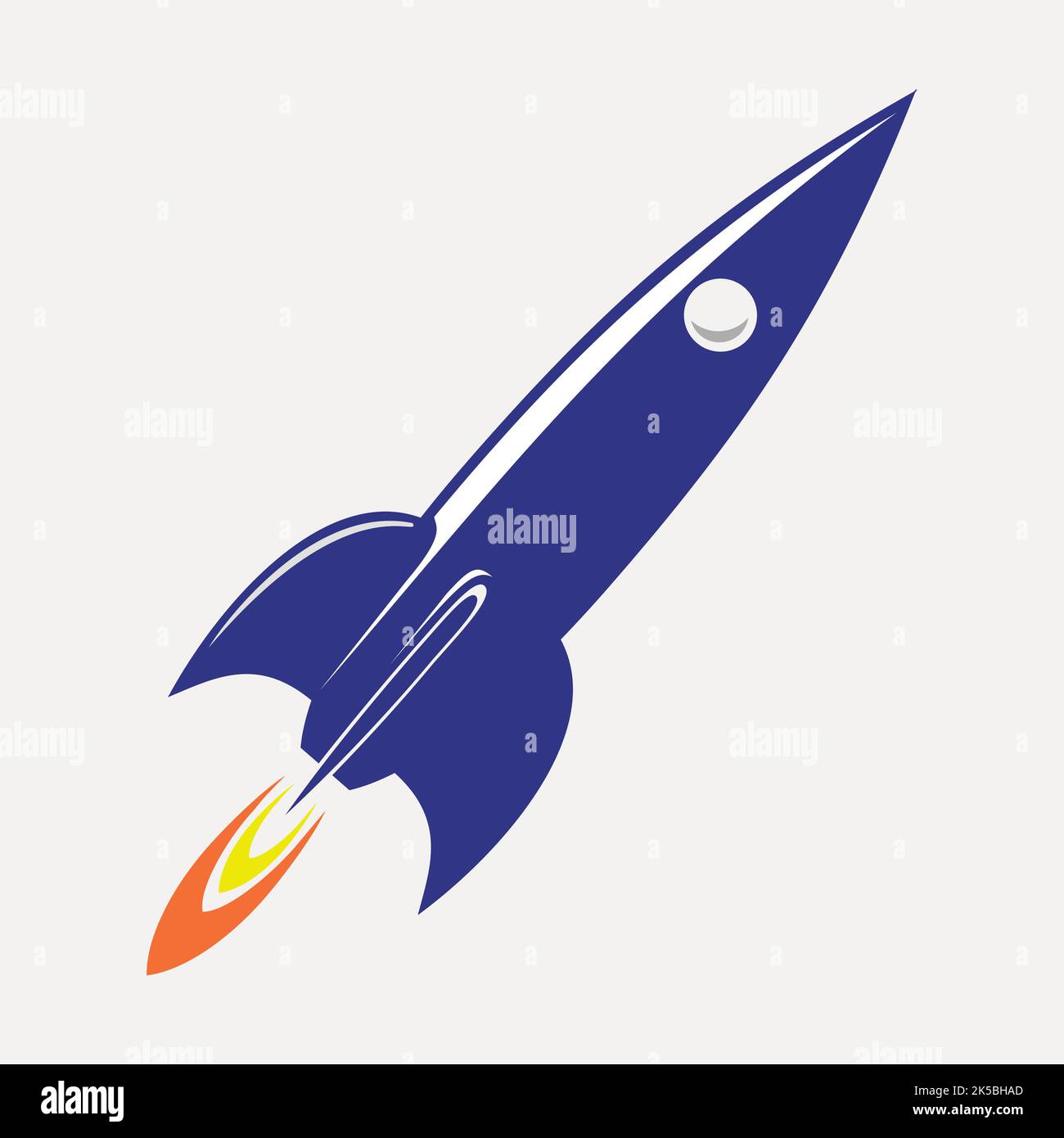 Launching rocket clipart, illustration vector Stock Vector Image & Art