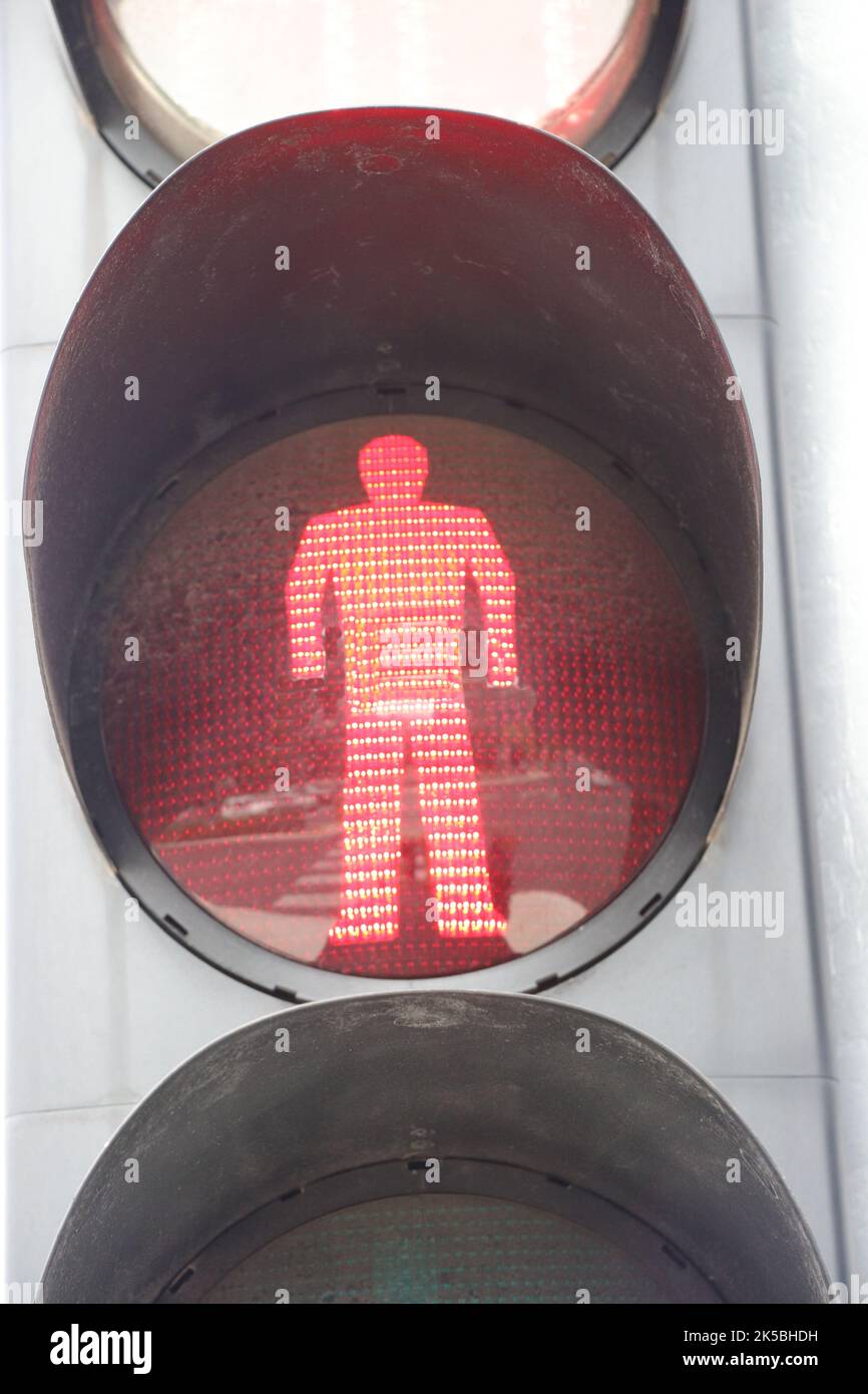 Traffic light man stop/go Stock Photo