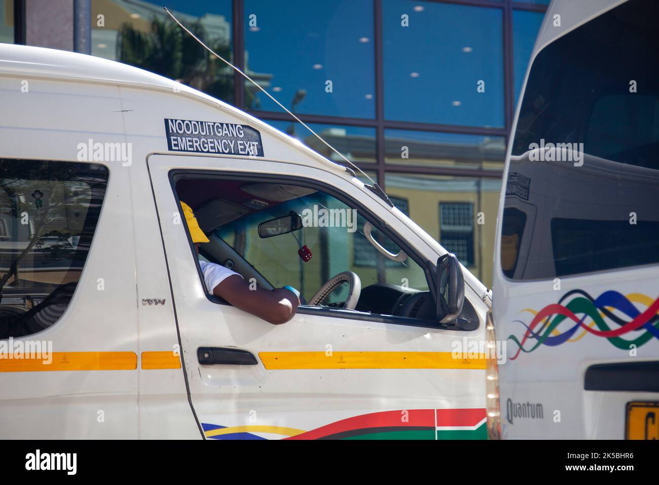 Cape Town Minibus Taxis on Strand Street - Cape Town, South Africa Stock Photo