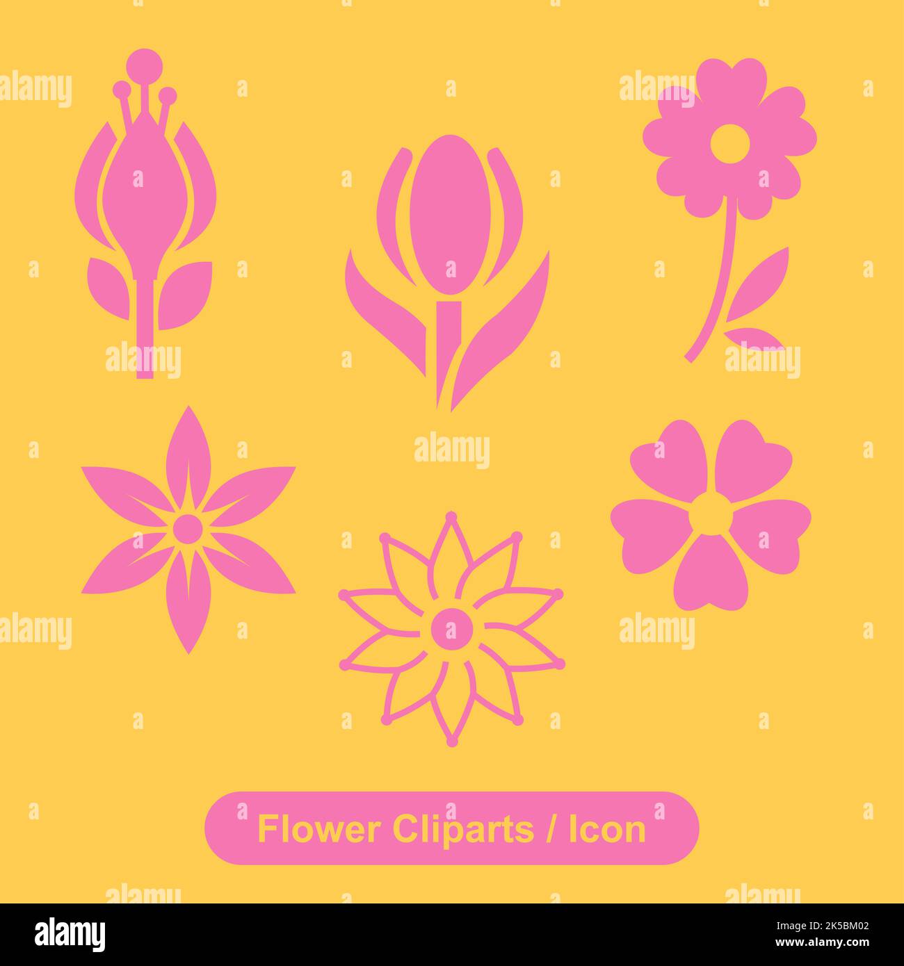 A beautiful floral background with clip art of various pink flower ...