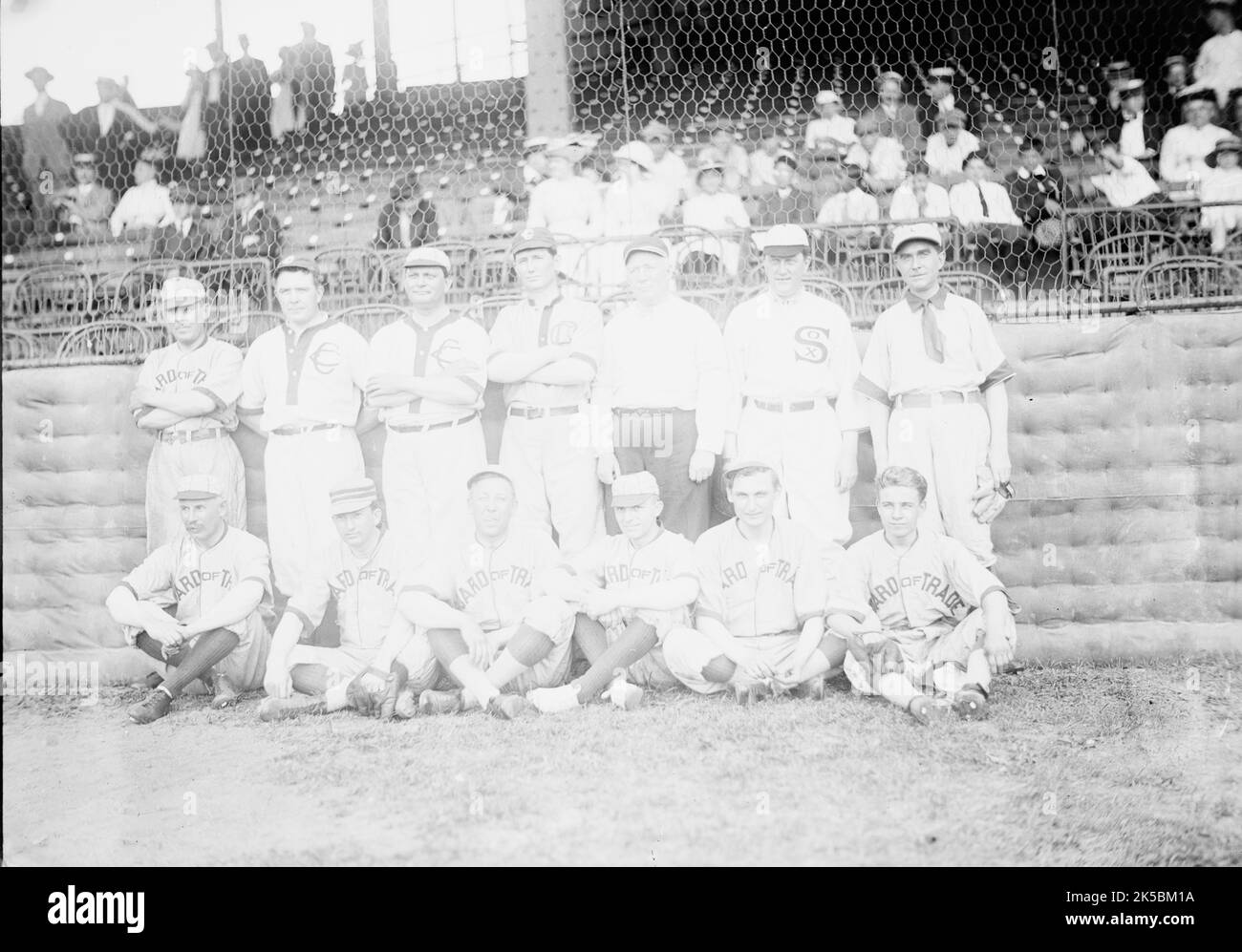 Baseball, Congressional - Democrats. Standing: Unidentified; Kinkead of New Jersey; Oldfield of Arkansas; Webb of North Carolina; Tom Reilly of Connecticut; Jim Mcdermott of Illinois; Scully of New Jersey; Seated: Unidentified; Pat Harrison of Mississippi; 2 Unidentified; Elder of Louisiana; R.B. Stevens, 1913. Stock Photo