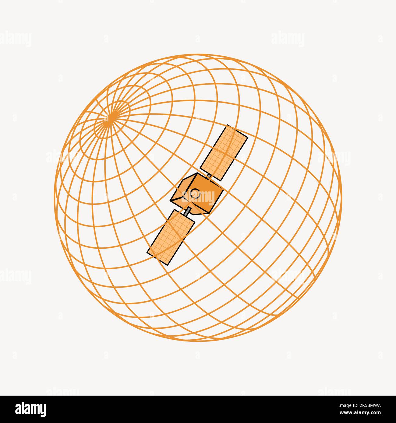Satellite network collage element illustration vector Stock Vector ...