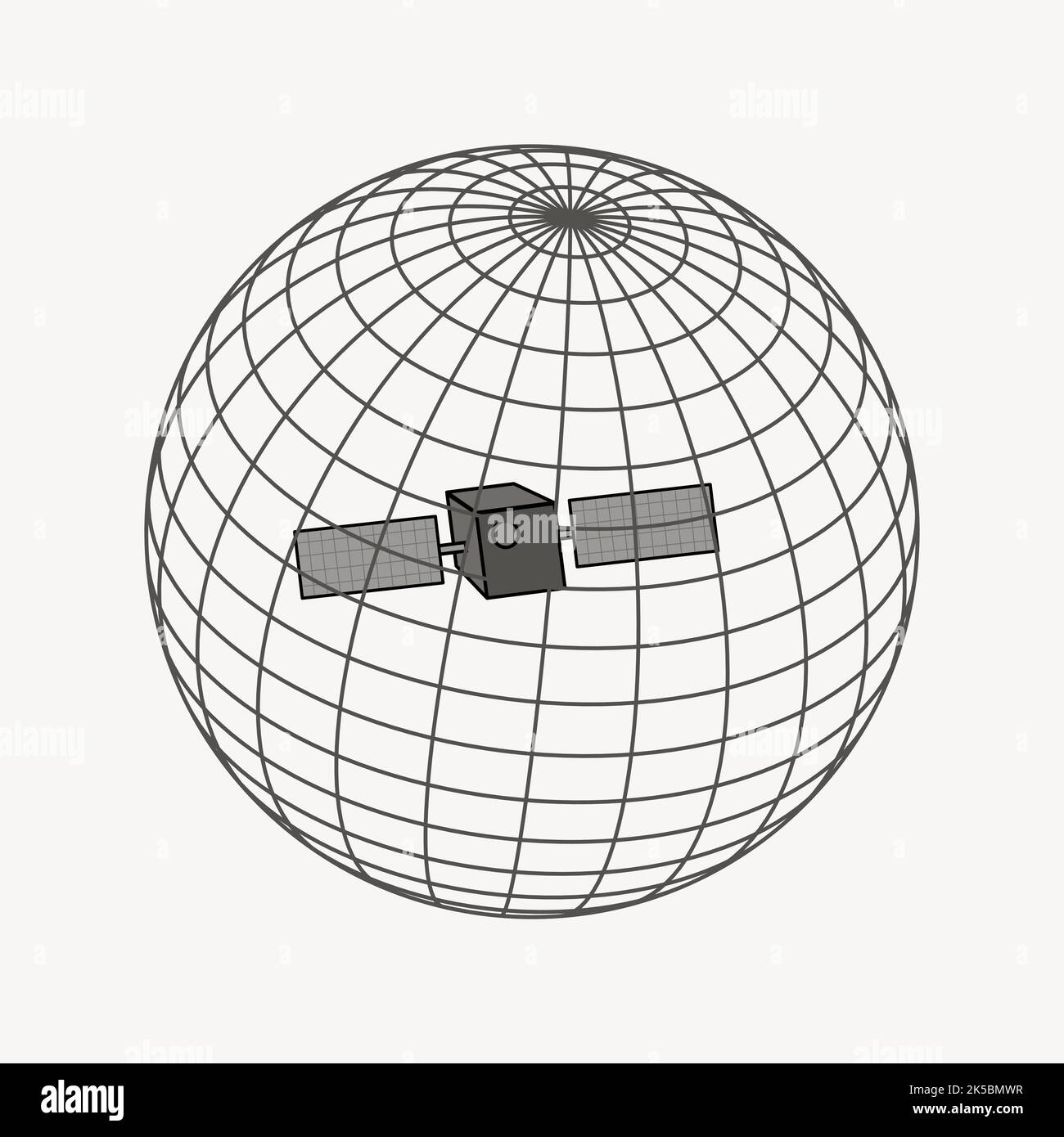 Satellite network collage element illustration vector Stock Vector ...